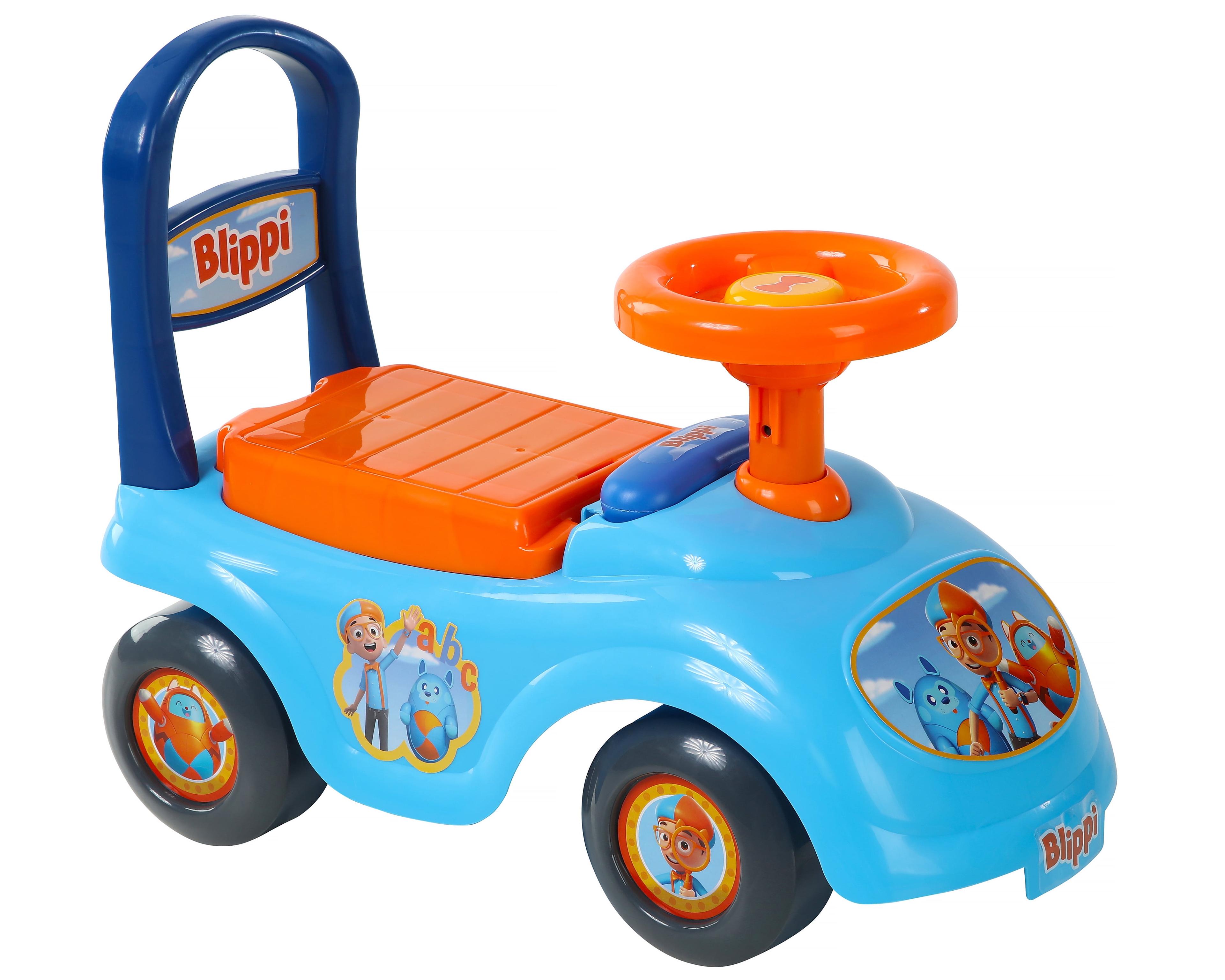 Blippi Light Blue and Orange Push & Pedal Ride-On Toy