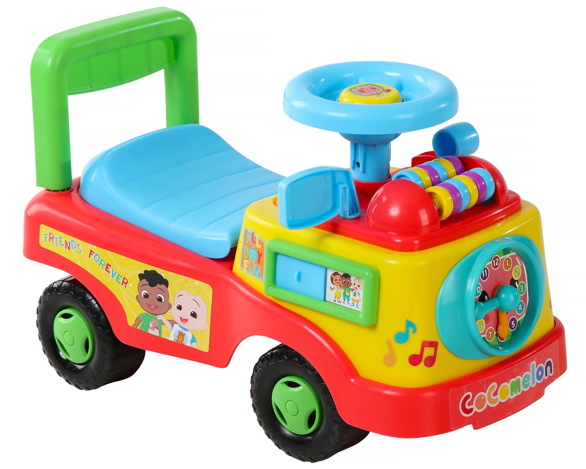 Colorful Cocomelon Foot-to-Floor Ride-On Toy for Toddlers