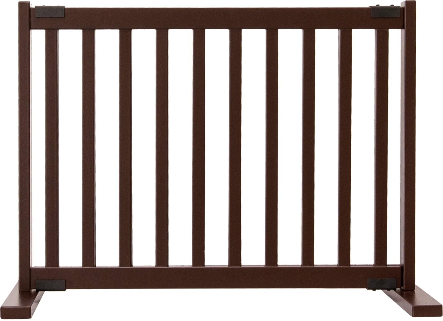 Dynamic Accents Kensington Series Free Standing Solid Wood Pet Gate - Small - Mahogany-Color:Mahogany,Size:Small