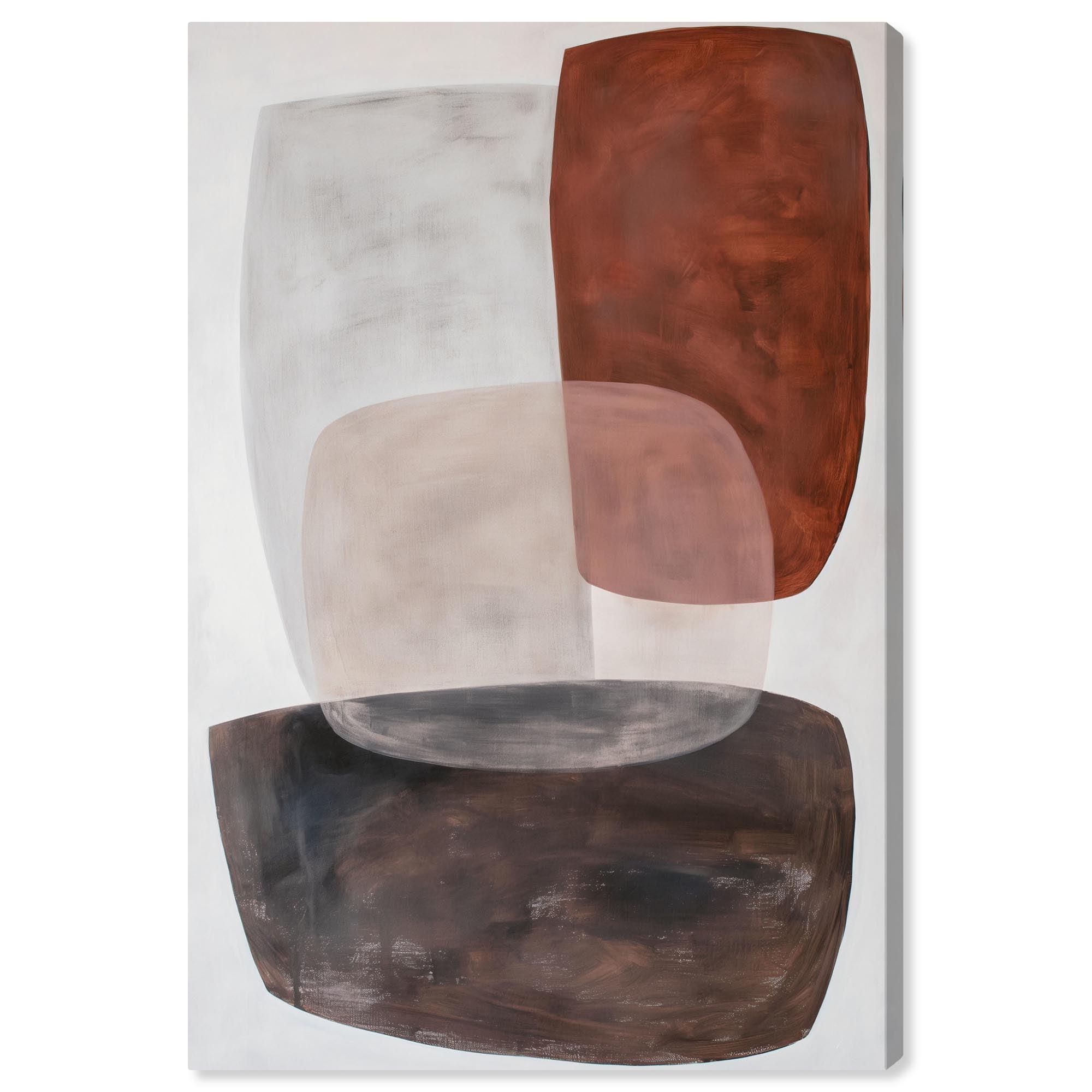 Art Remedy Dynamic Triangles Canvas Earthy Abstract Art by Art Remedy