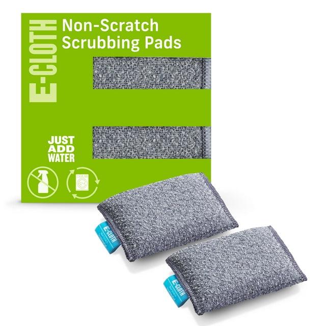 E-Cloth Non-Scratch Scrubbing Pads, Premium Microfiber Dish Scrubber and Kitchen Sponge for Cleaning, 2 Pack