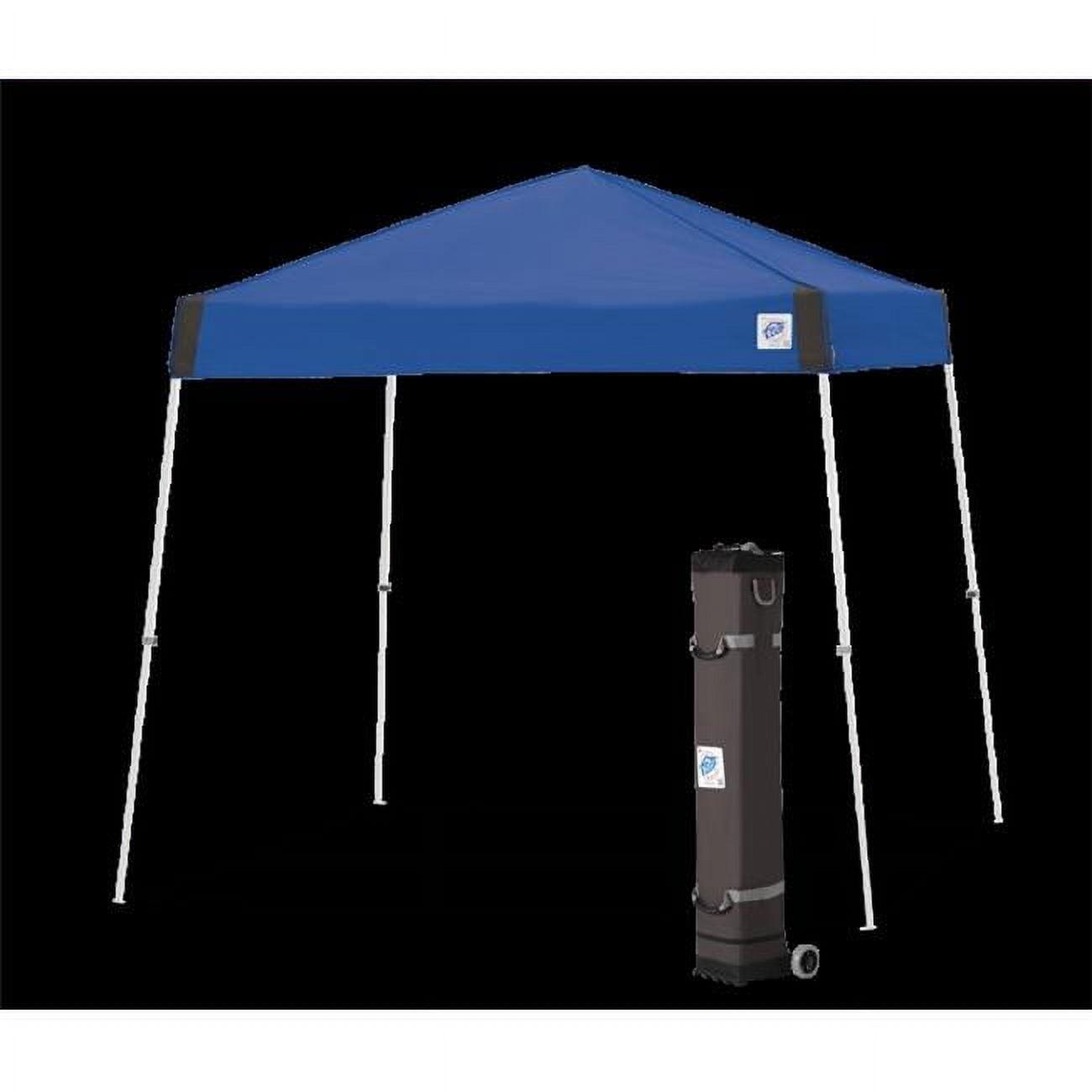 E-Z Up 10x10 Ft Blue Polyester Canopy Tent with Steel Frame