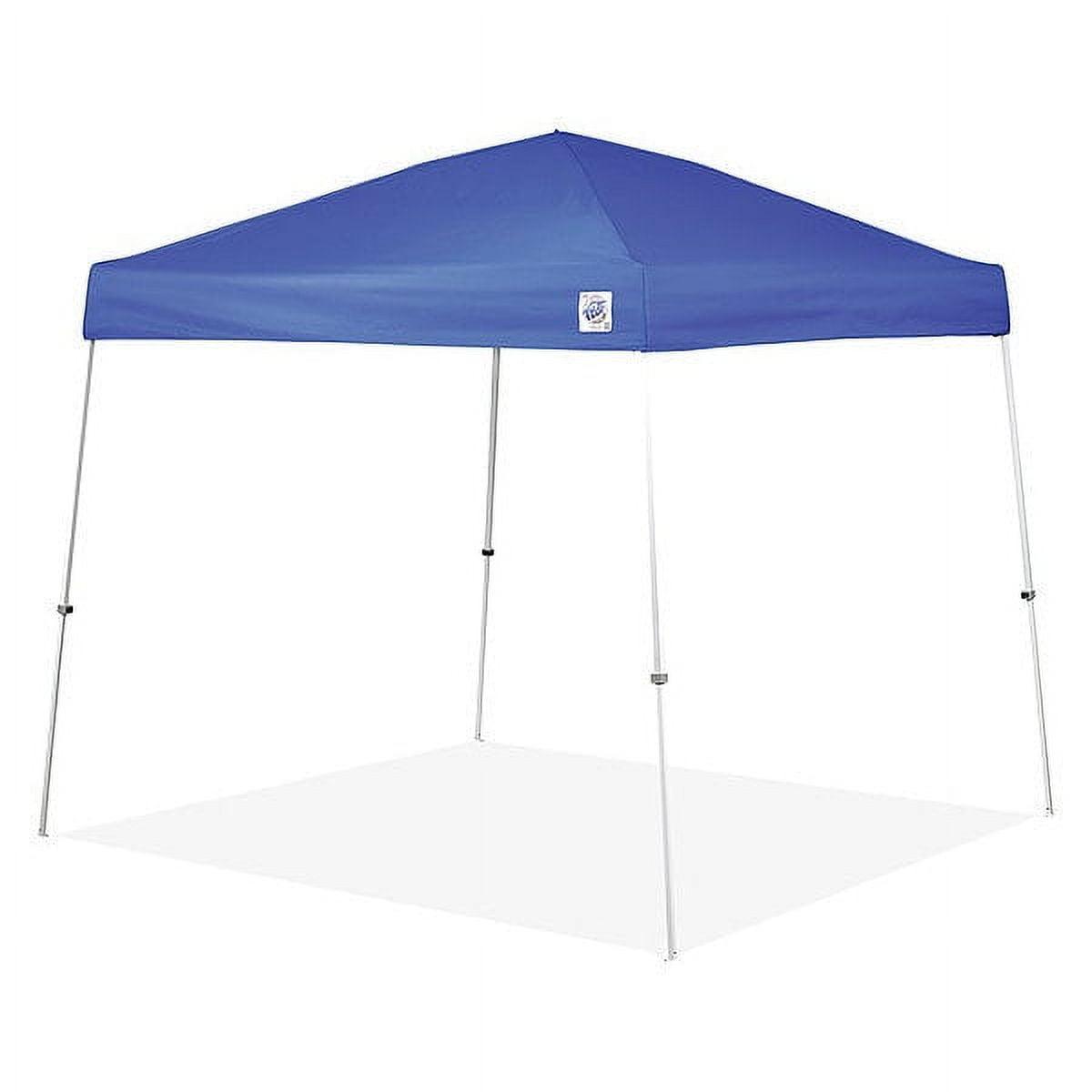 E-Z Up 10x10 Ft Blue Polyester Canopy Tent with Steel Frame