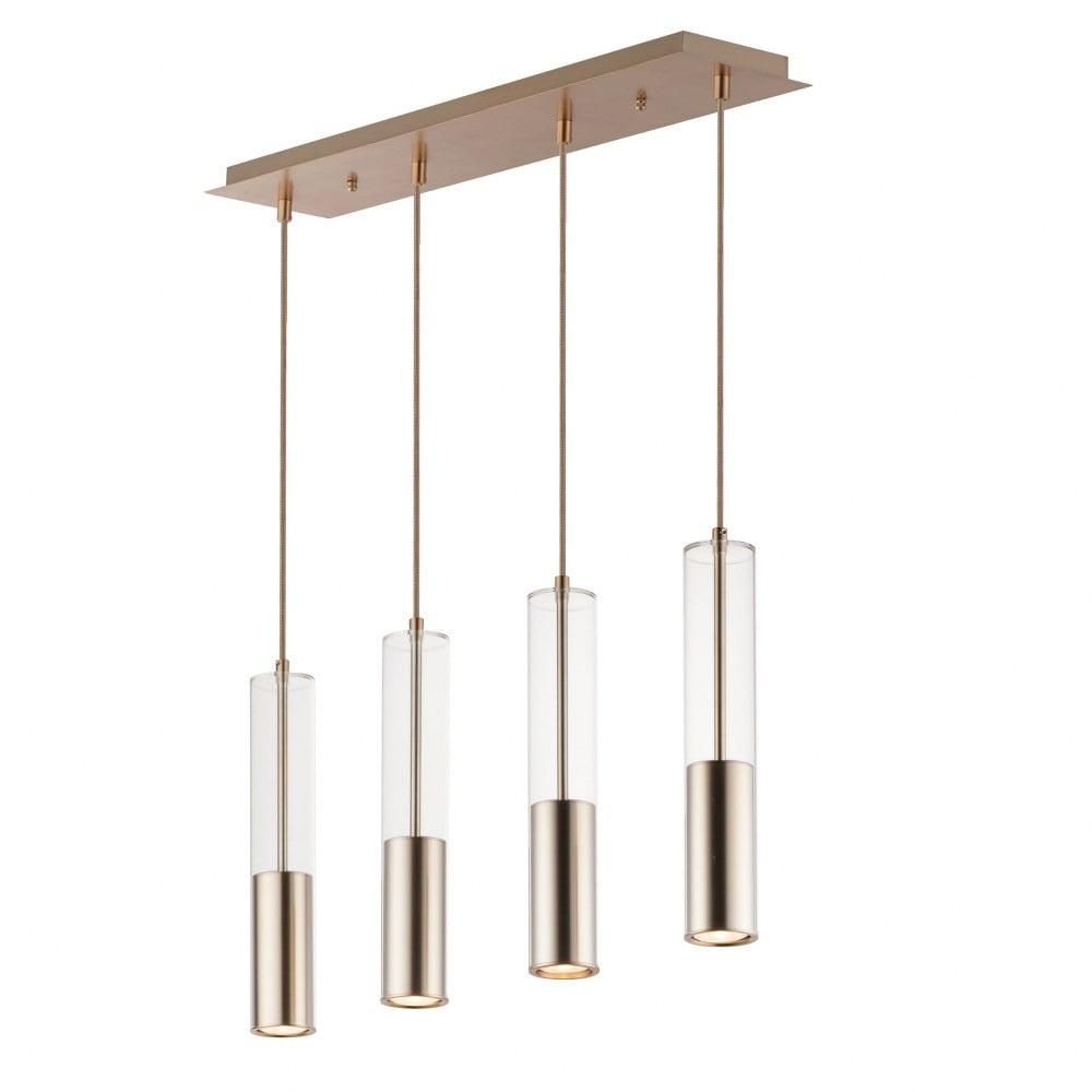 E11004-24SBR-ET2 Lighting-Torch - 28 Inch 28W 4 LED Linear Pendant-Satin Brass Finish