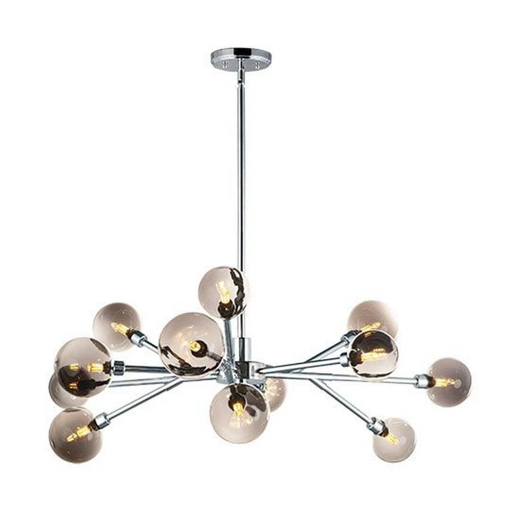 ET2 Lighting Asteroid 12 - Light Chandelier in  Polished Chrome