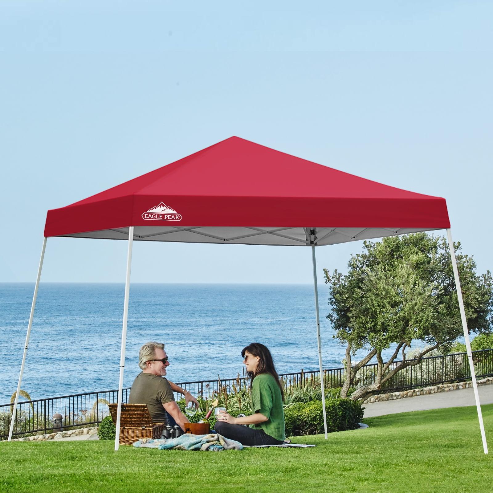 EAGLE PEAK Pop Up Canopies 10 Ft. W x 10 FT. D Metal Party Tent Canopy