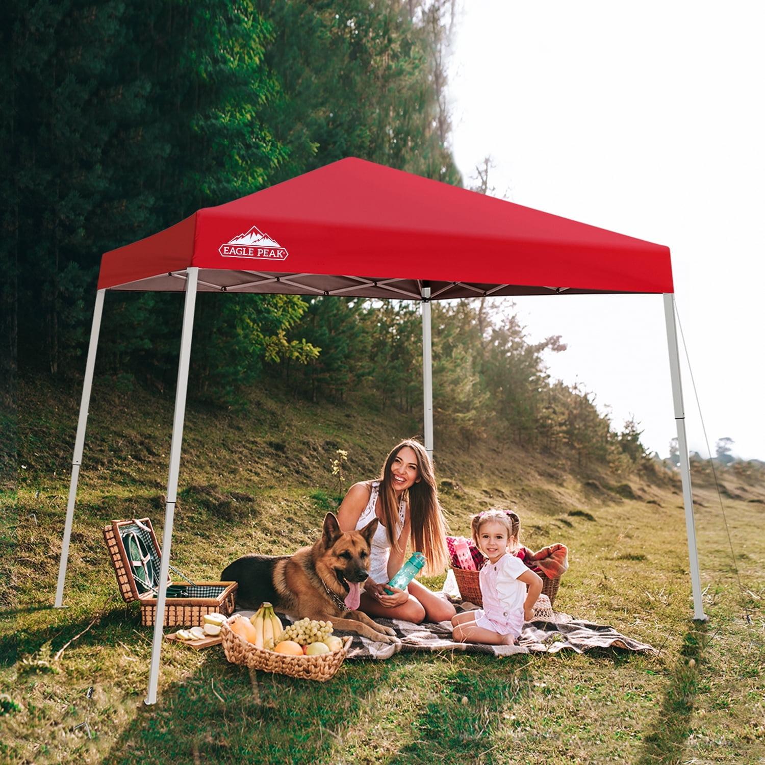 EAGLE PEAK Pop Up Canopies 10 Ft. W x 10 FT. D Metal Party Tent Canopy