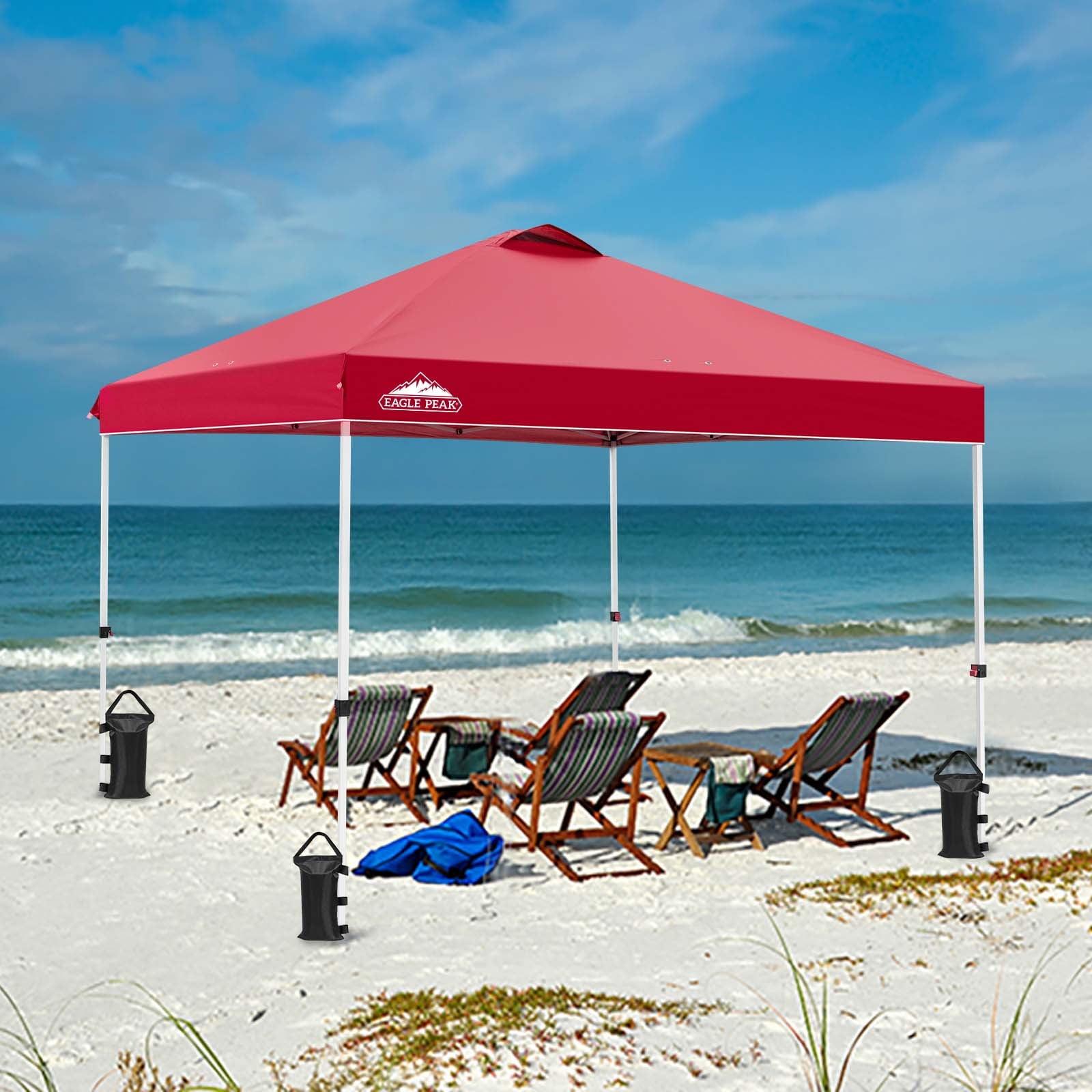 EAGLE PEAK Pop Up Canopies 10 Ft. W x 10 FT. D Metal Party Tent Canopy