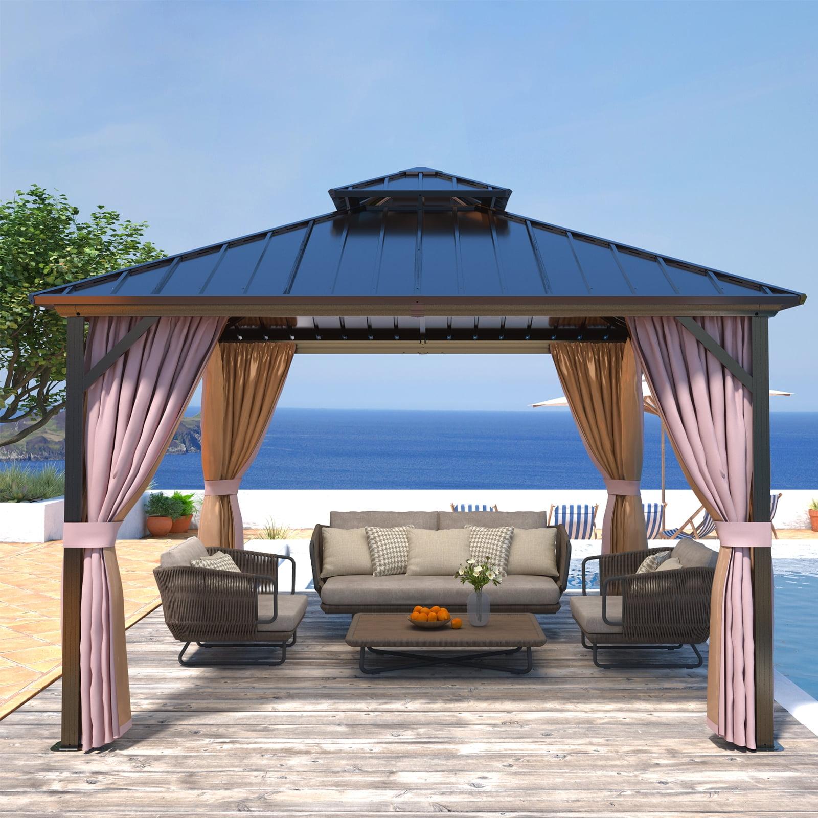 Outdoor Aluminum Frame Hardtop Patio Gazebo