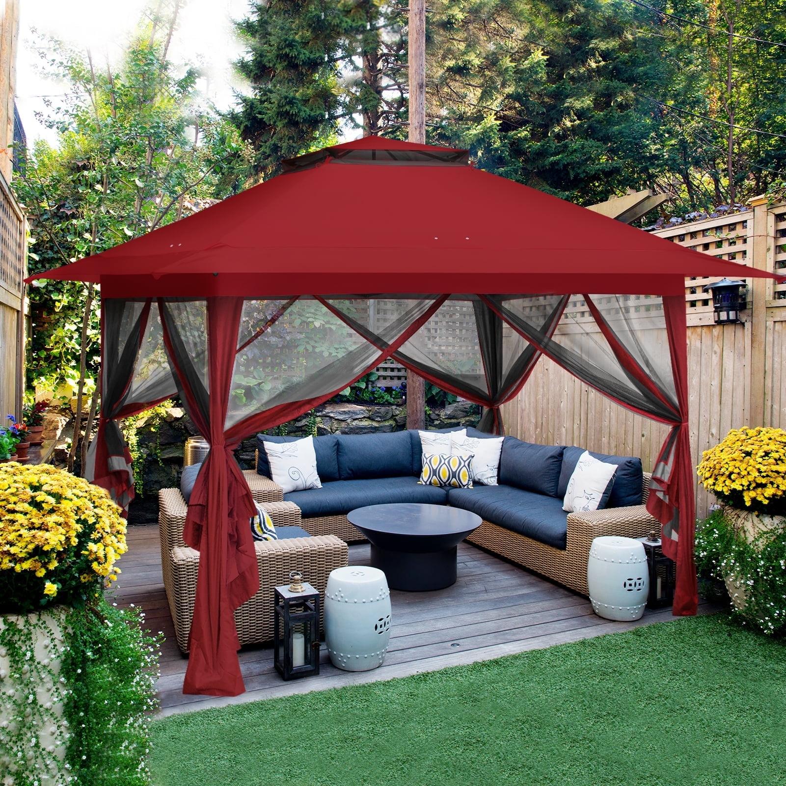 EAGLE PEAK Pop up Patio Gazebo 13 Ft. W x 13 Ft. D Metal Patio
