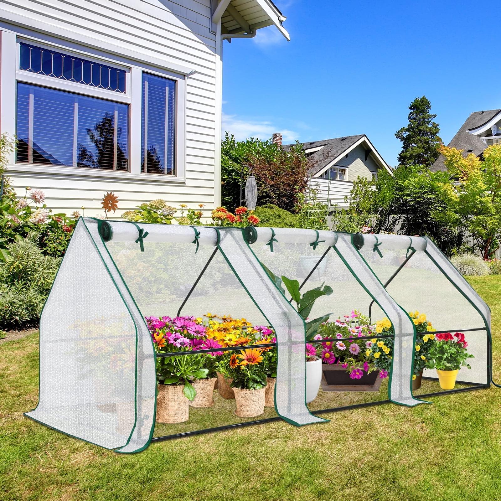 EAGLE PEAK 95'' W x 36'' D Mini Greenhouse With Bubble Film Cover