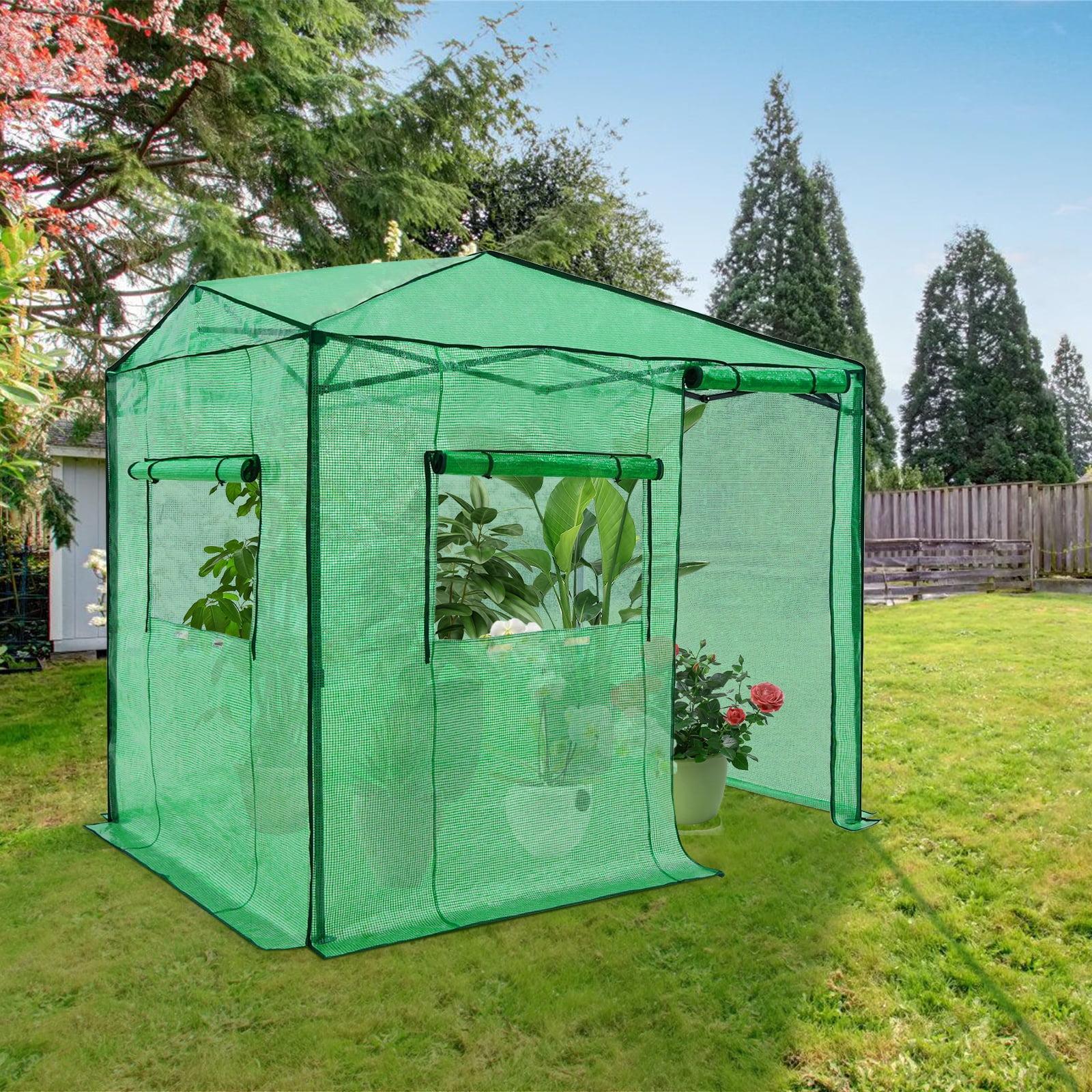 EAGLE PEAK Pop Up Greenhouses 8' X 6' Portable Instant Walk-In Garden Greenhouse & Reviews | Wayfair