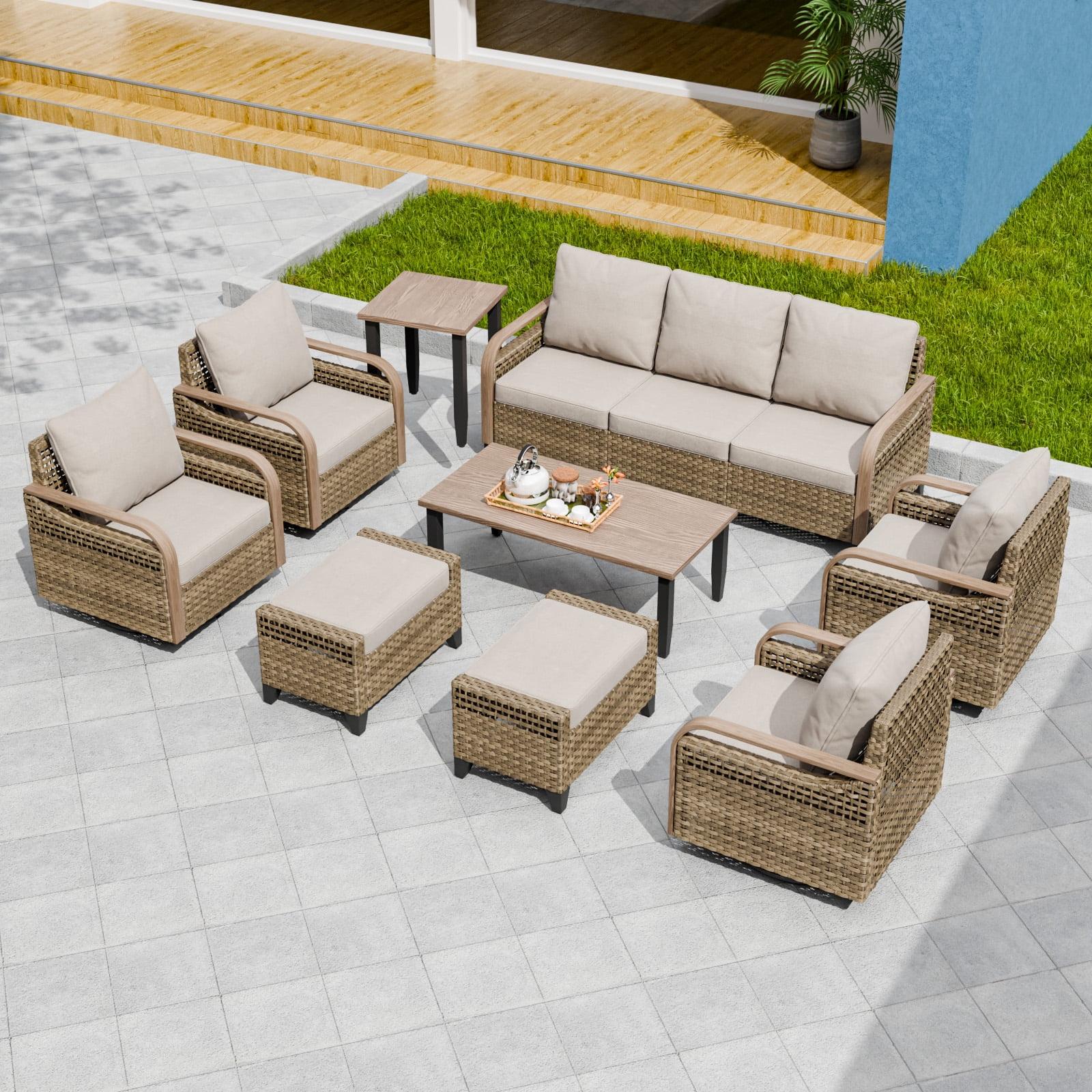 EAGLE PEAK 7 - Person Outdoor Seating Group with Cushions