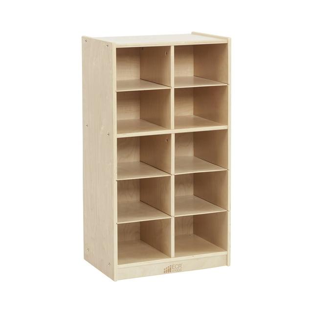ECR4Kids ECR4Kids Streamline 10 Cubby Tray Cabinet 5x2, Classroom Furniture