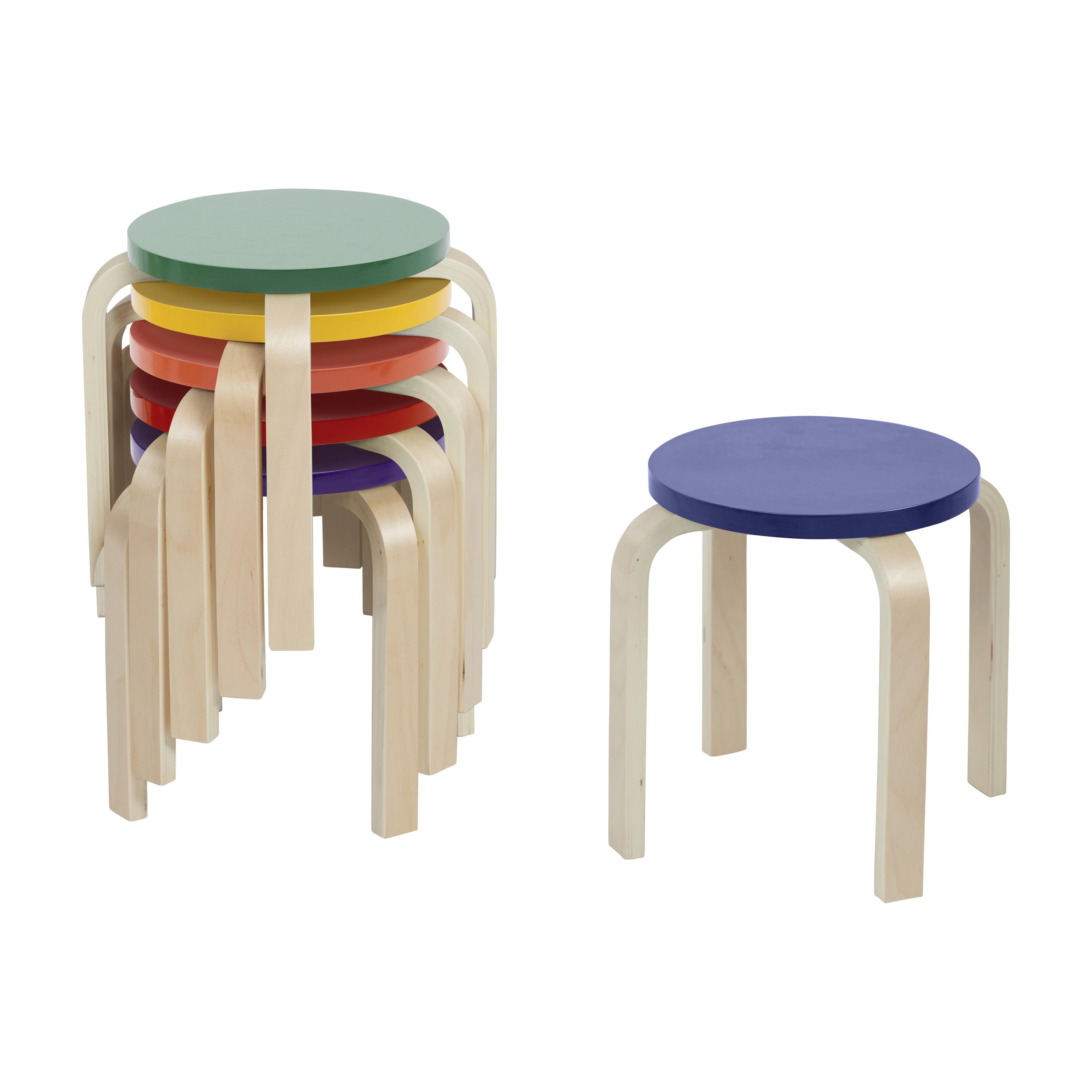 ECR4Kids Bentwood Stackable Stools, Classroom Furniture (Set of 6)