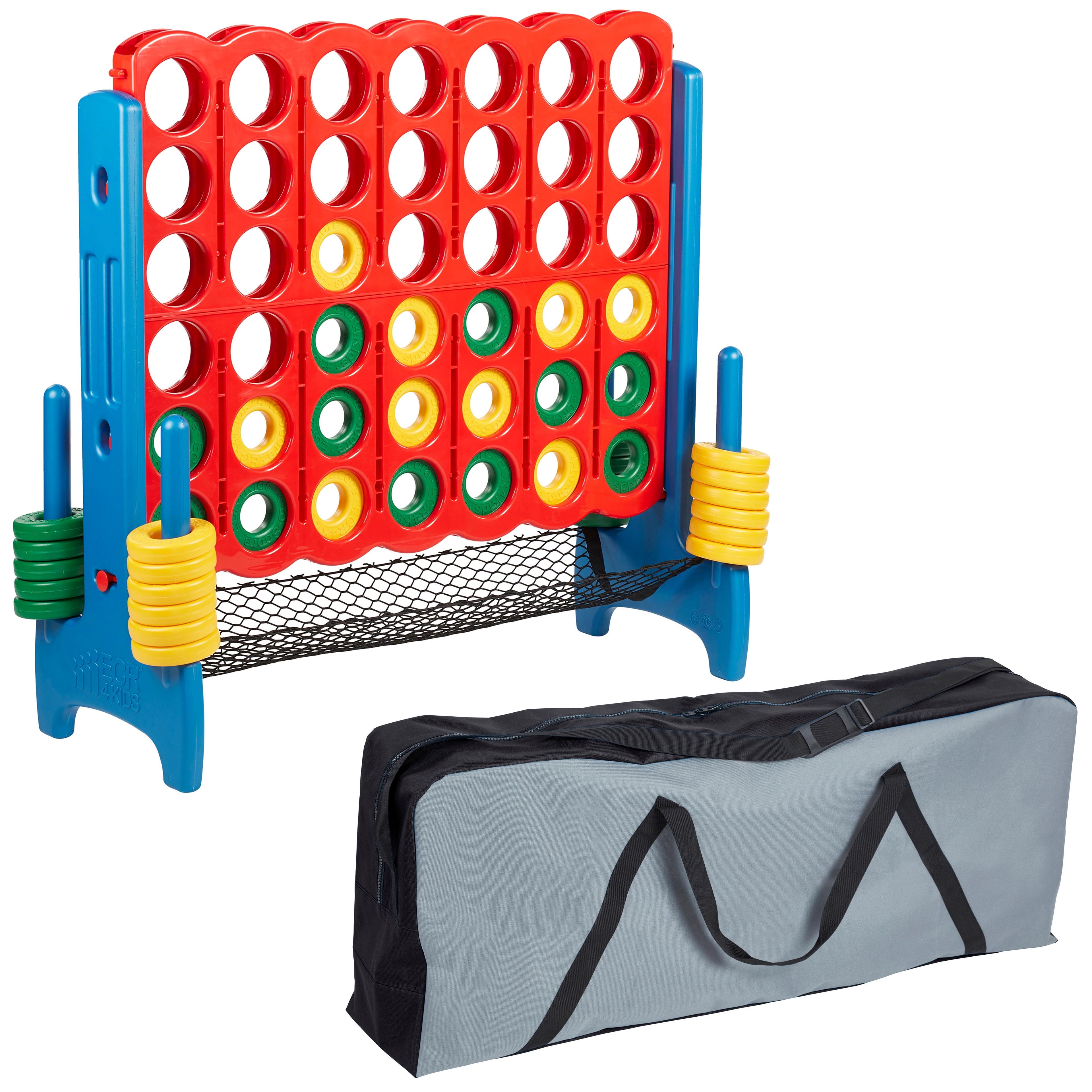 ECR4Kids ECR4Kids Jumbo 4-To-Score with Mesh Net and Carry Bag, Giant Game, Assorted