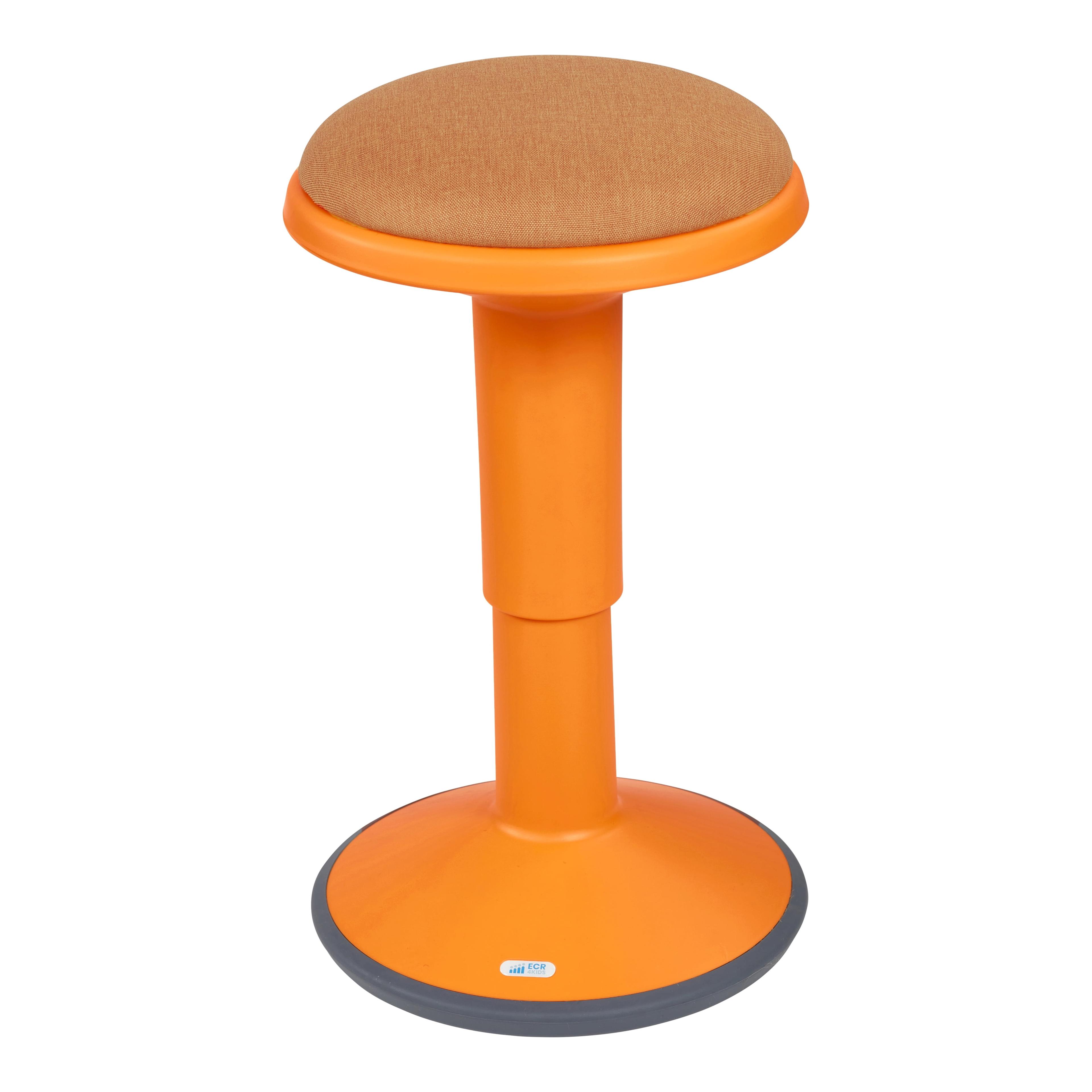 ECR4Kids ECR4Kids Sitwell Wobble Stool with Cushion, Adjustable Height, Active Seating
