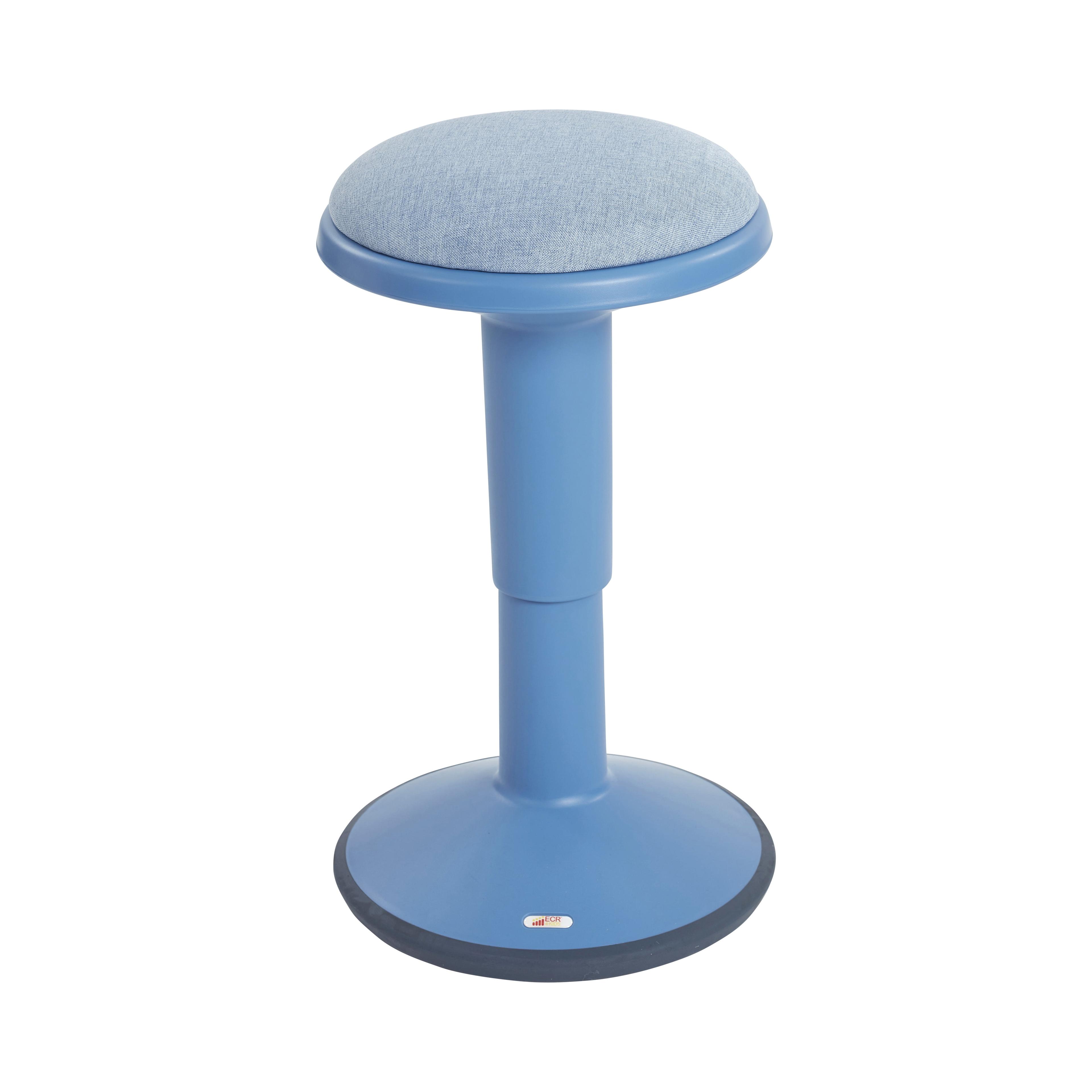 ECR4Kids Sitwell Wobble Stool with Cushion, Adjustable Height, Active Seating