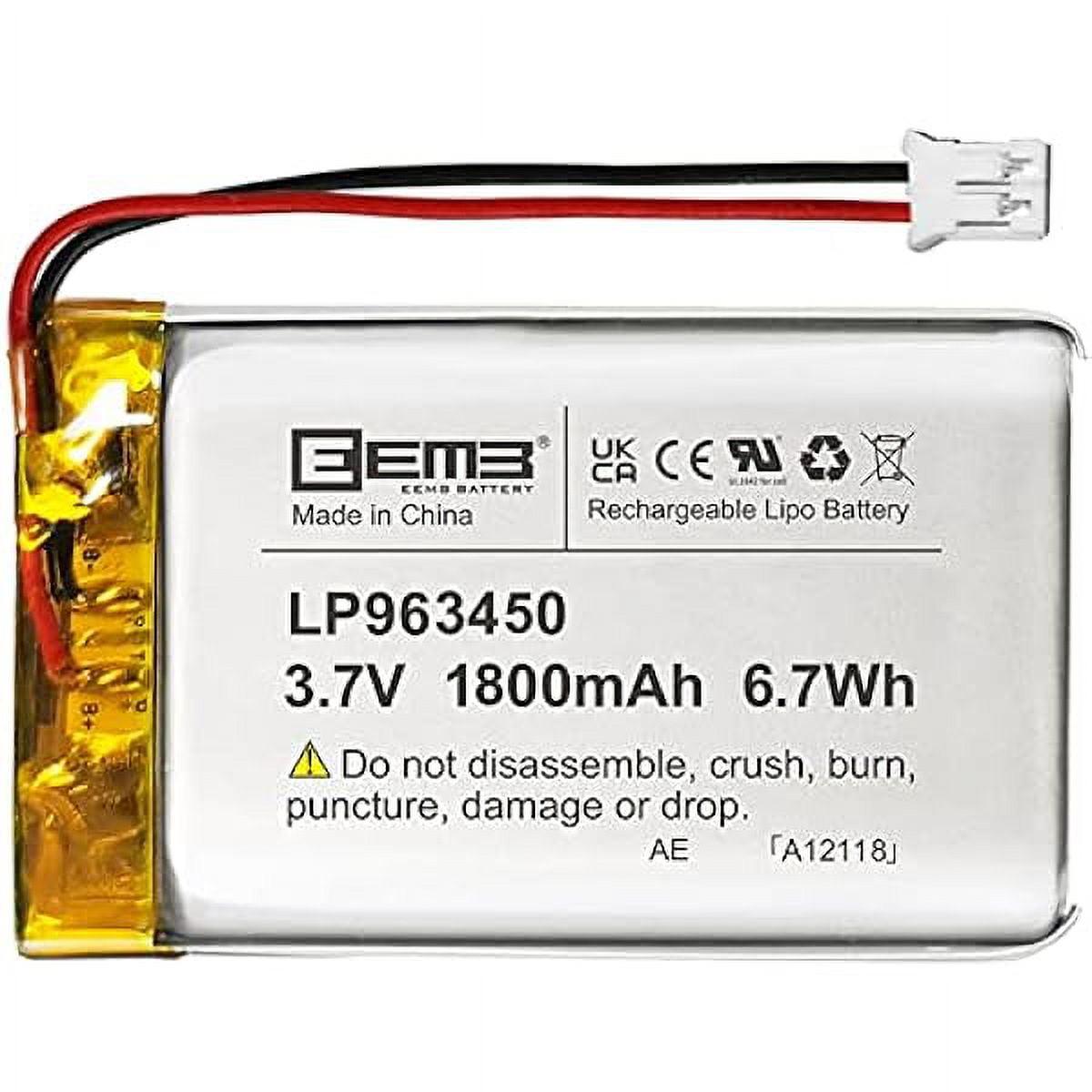 EEMB 3.7V 1800mAh Lithium Polymer Rechargeable Battery Pack