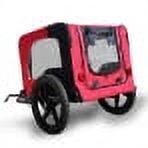 EEPHO Bicycle trailer for pets outdoor foldable red color dog trailer with reflectors and safty flag