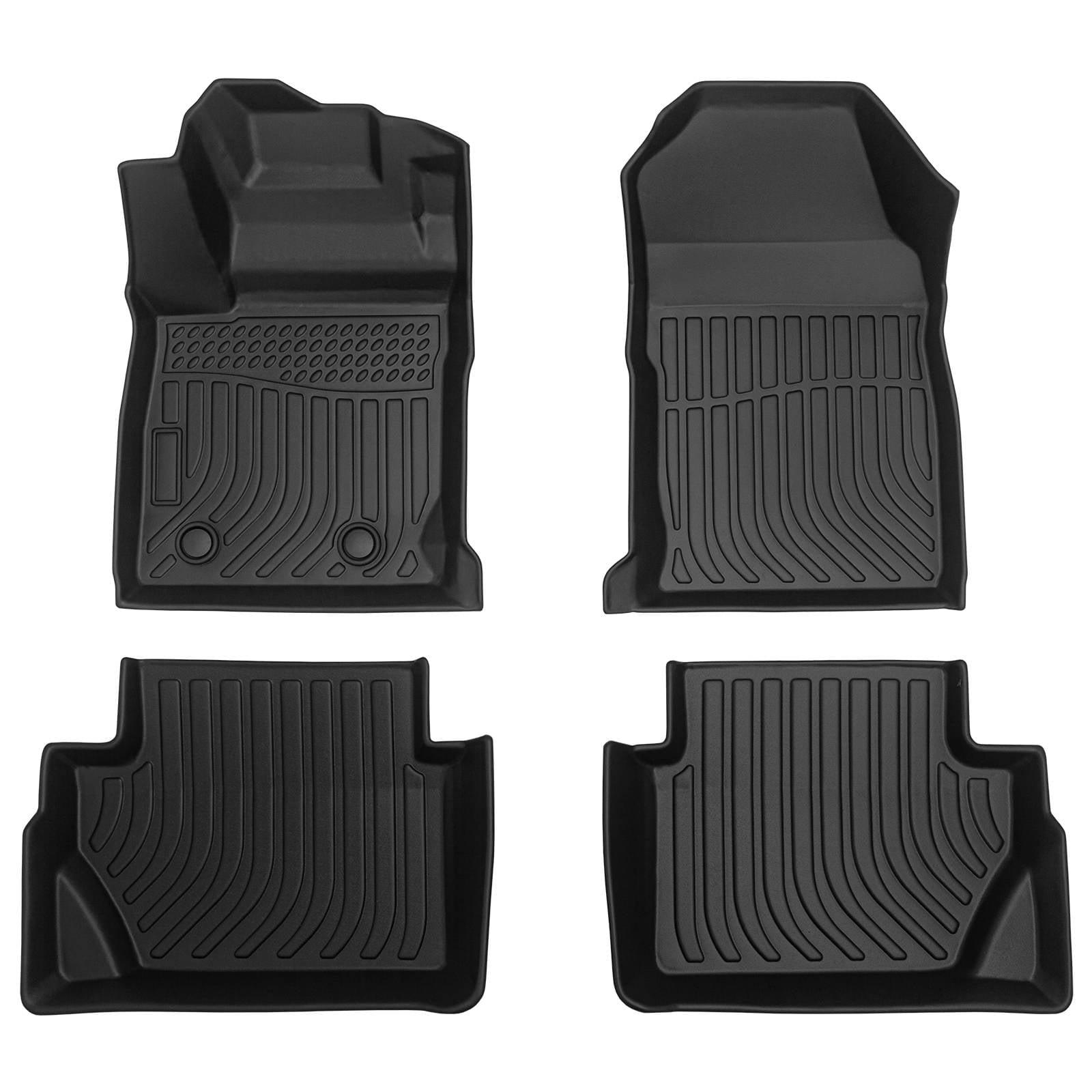 4-Piece Premium Rubber Floor Mat for Cars, SUVs and Trucks, All Weather Protection, Universal Trim to Fit