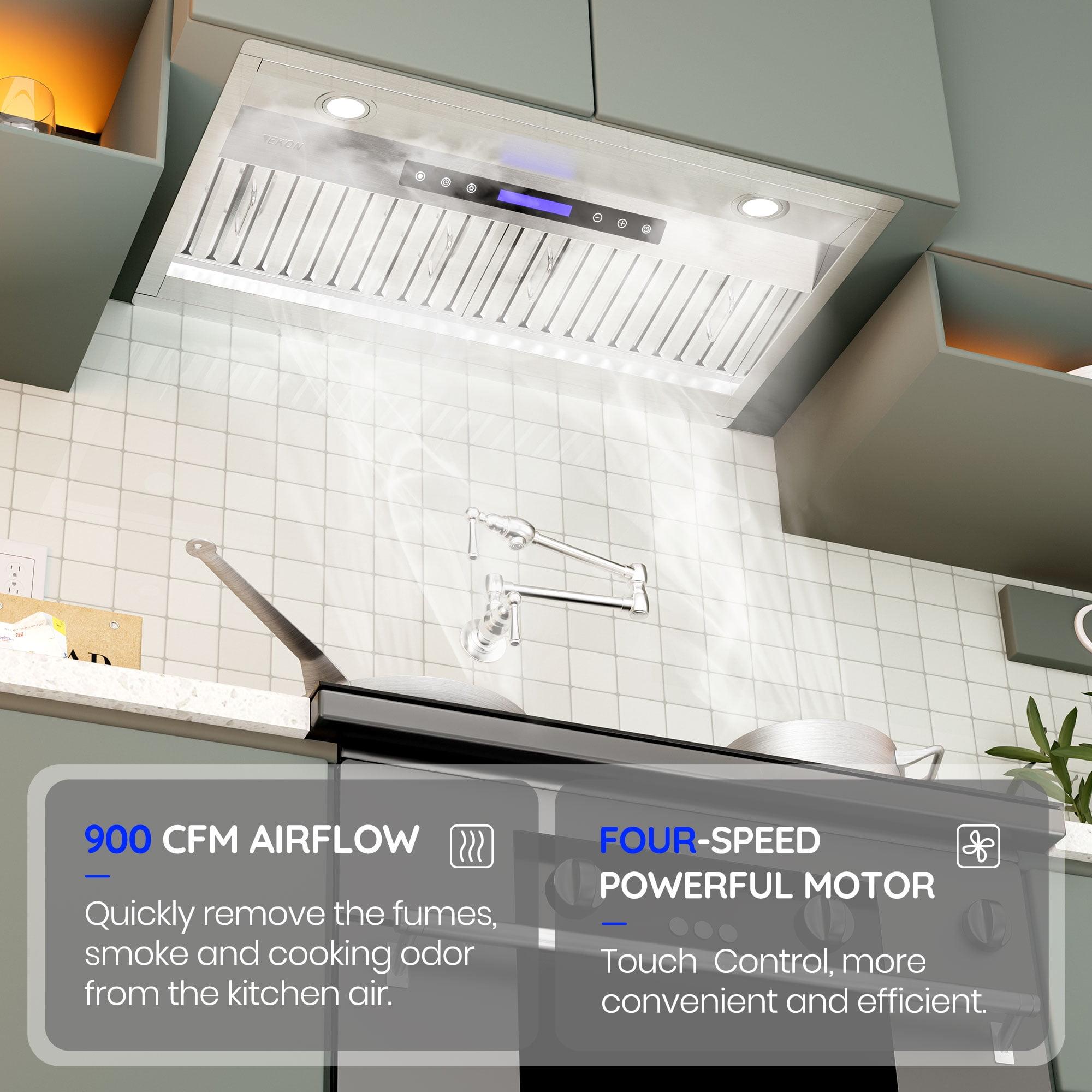 Ekon 30'' Stainless Steel Convertible Insert Range Hood with Remote