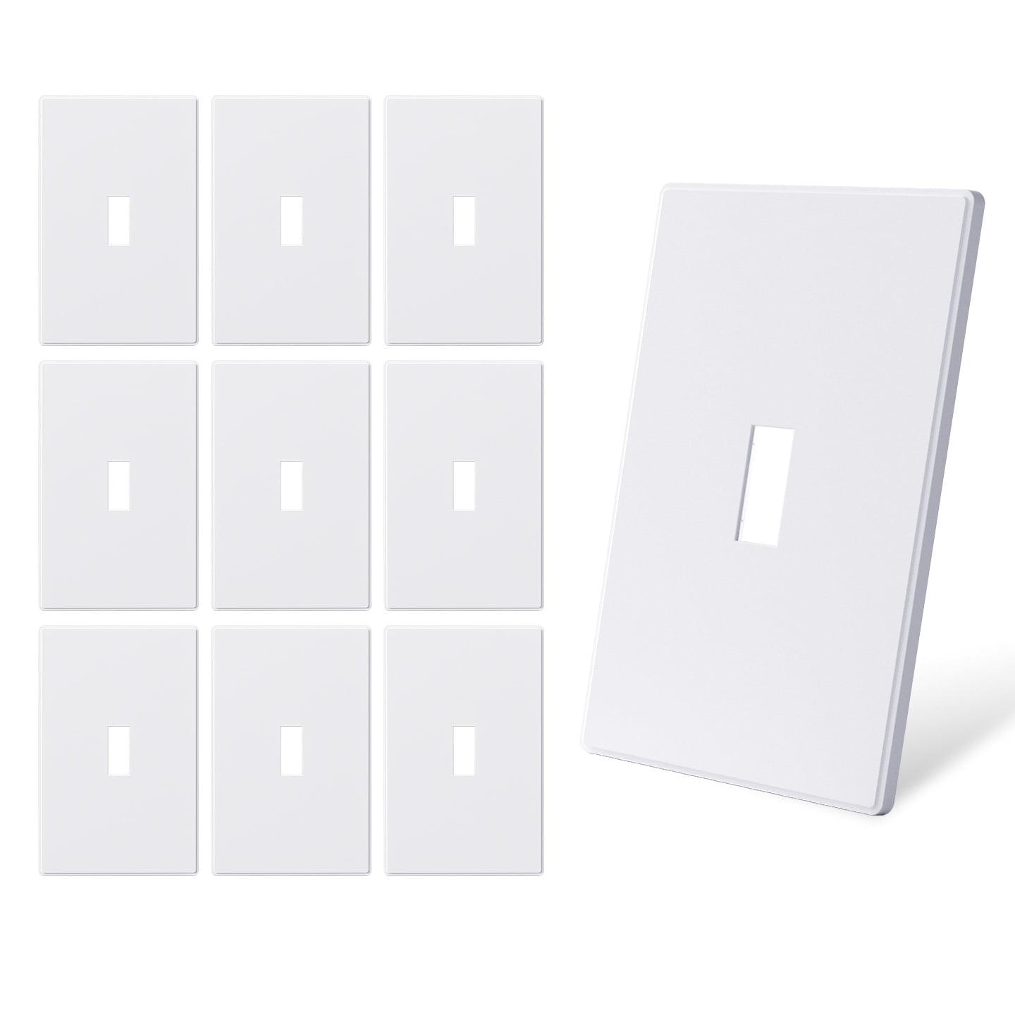 ELEGRP No Subject 1 - Gang Toggle Light Switch Wall Plate (Set of 10)