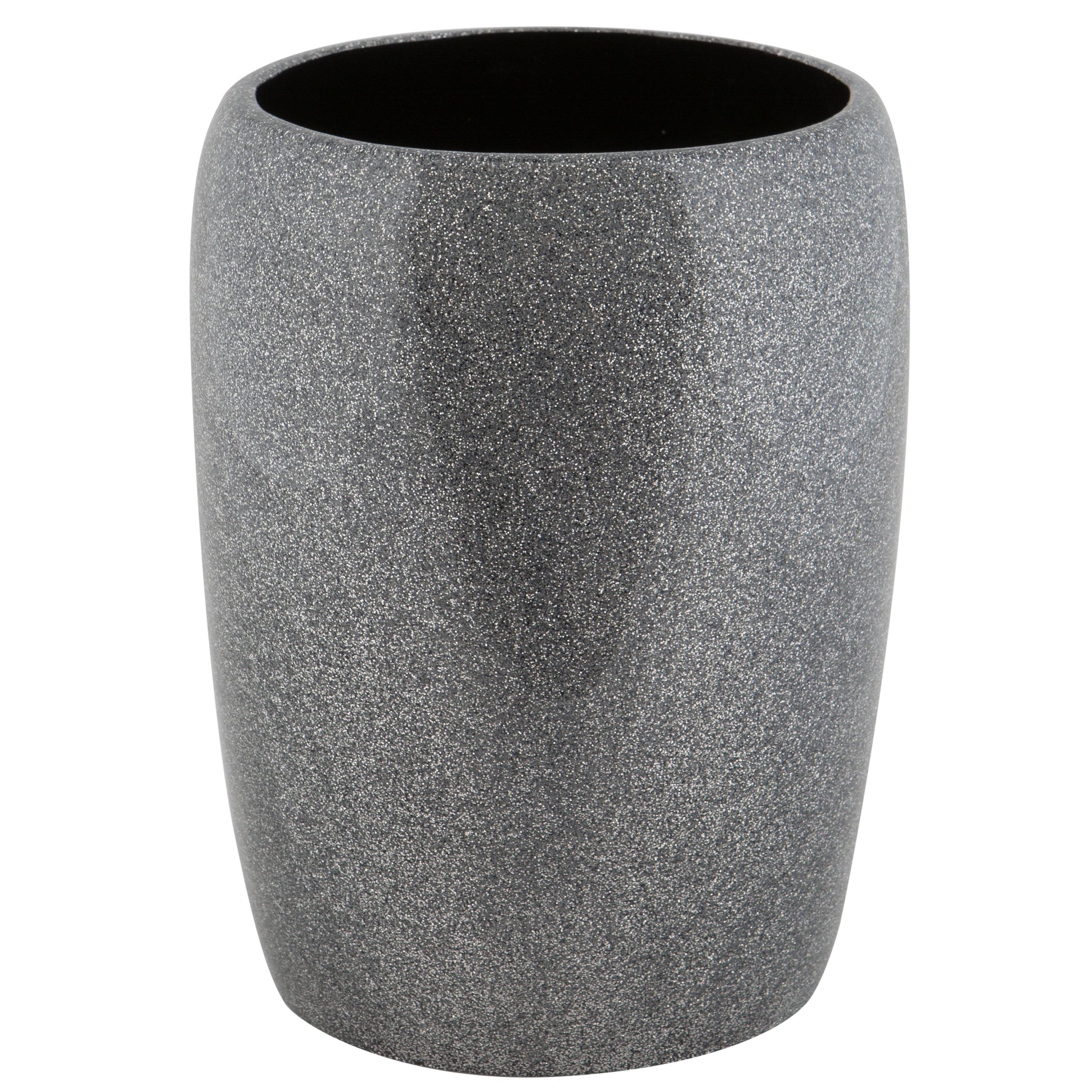 Eclat Glitter Bathroom Waste Basket Gray - Elle Décor