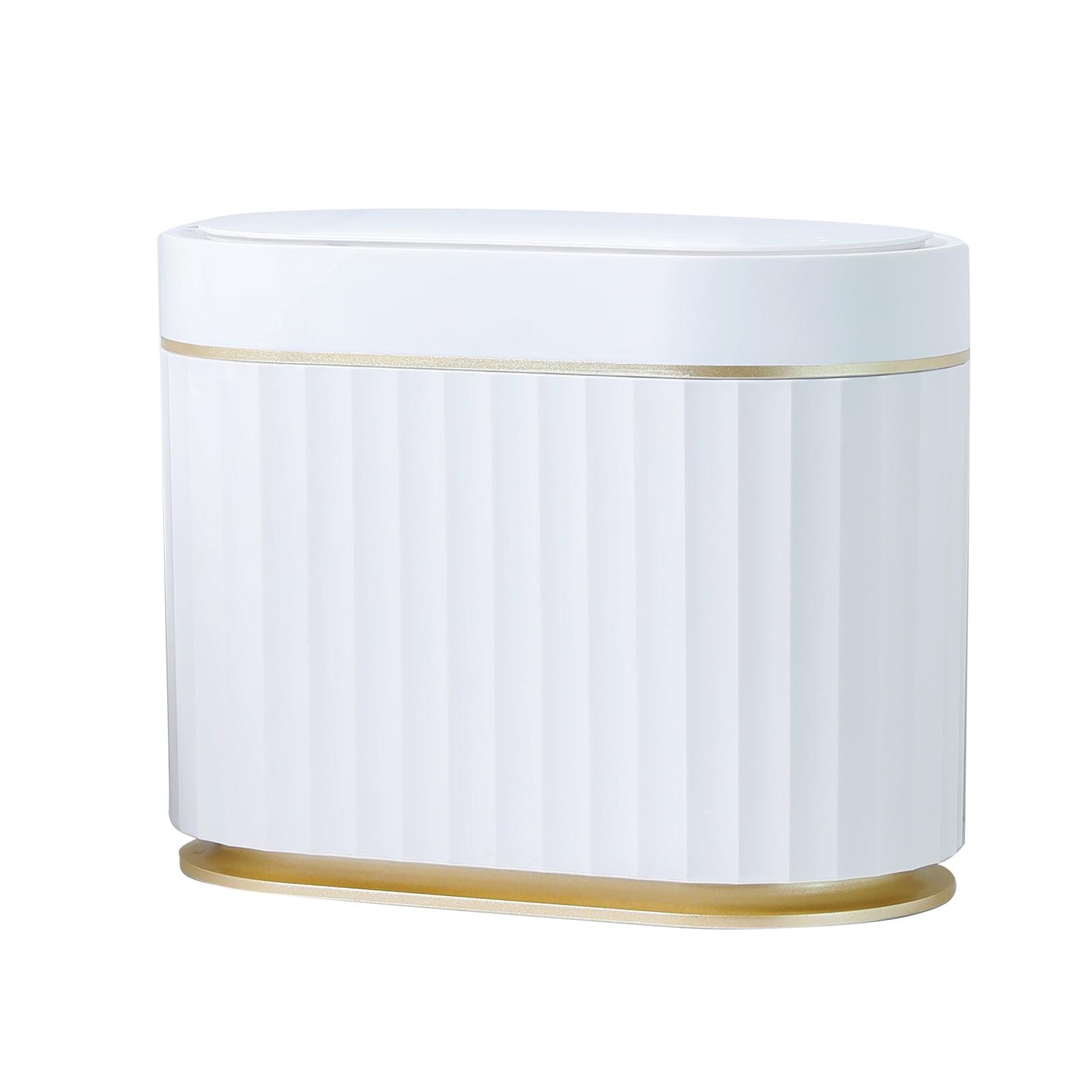 ELPHECO Mini Trash Can with Lid Small Desktop Trash Can with Lid, 1.3 Gallon Countertop Automatic Garbage Can, Small Commercial Tiny Motion Sensor Waste Basket for Bathroom, Coffee, Bedroom, Office