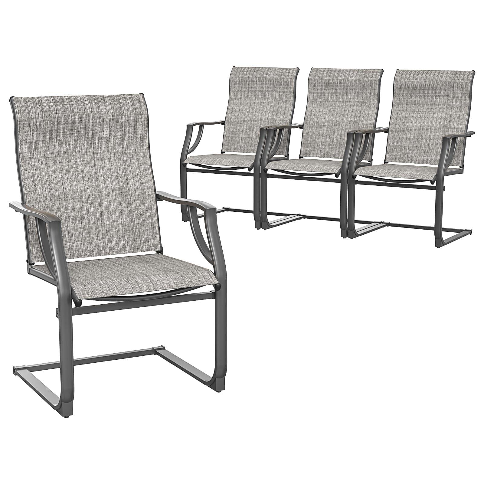 ELPOSUN 3 Piece Patio Conversation Bistro Set Outdoor Furniture Set, Porch Balcony Furniture Set,Wicker Chairs and Coffee Table Set for Patio Balcony Backyard Apartment, Grey