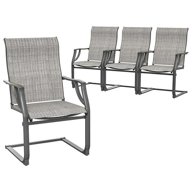ELPOSUN 3 Piece Patio Conversation Bistro Set Outdoor Furniture Set, Porch Balcony Furniture Set,Wicker Chairs and Coffee Table Set for Patio Balcony Backyard Apartment, Grey