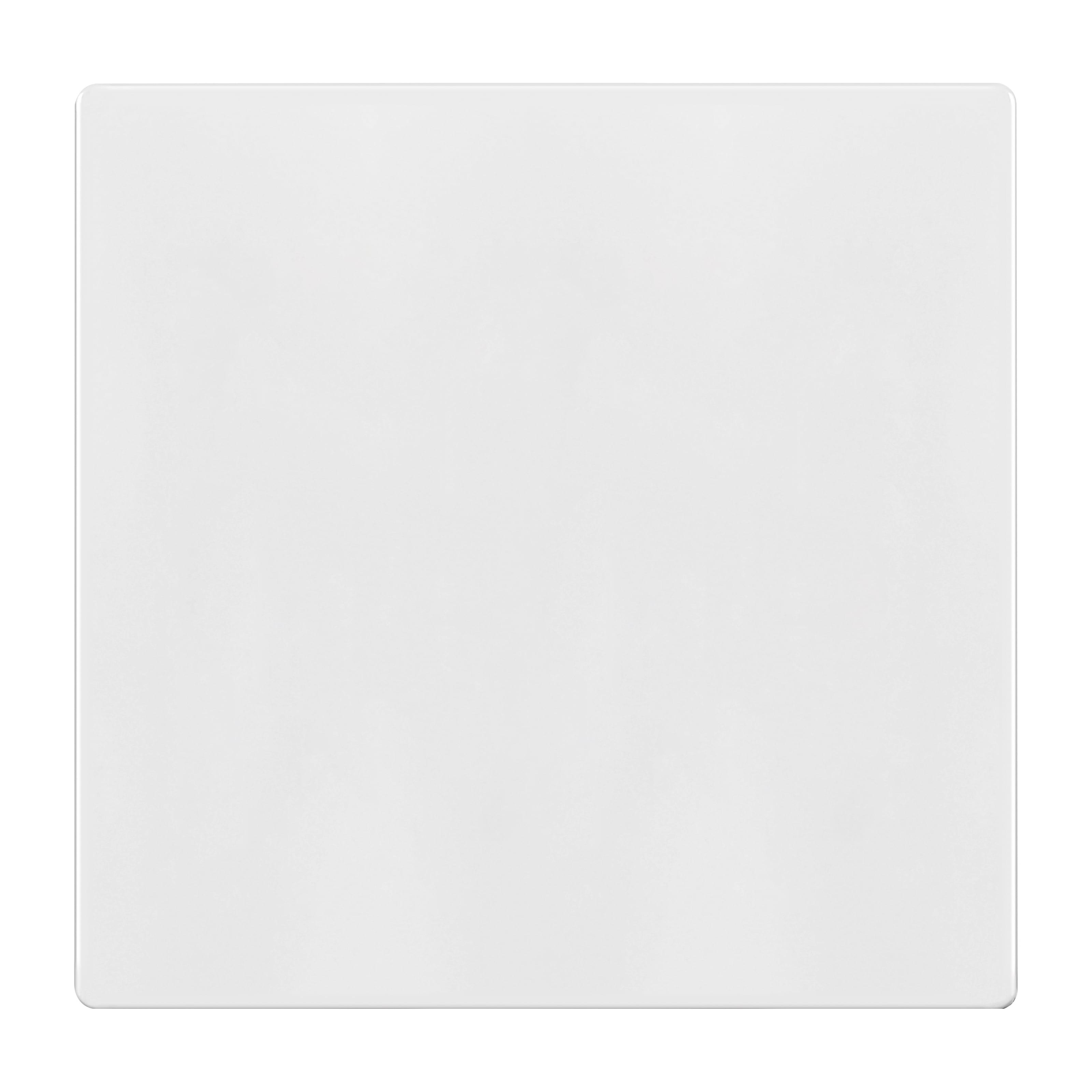 White Polycarbonate Screwless Double Blank Wall Plate