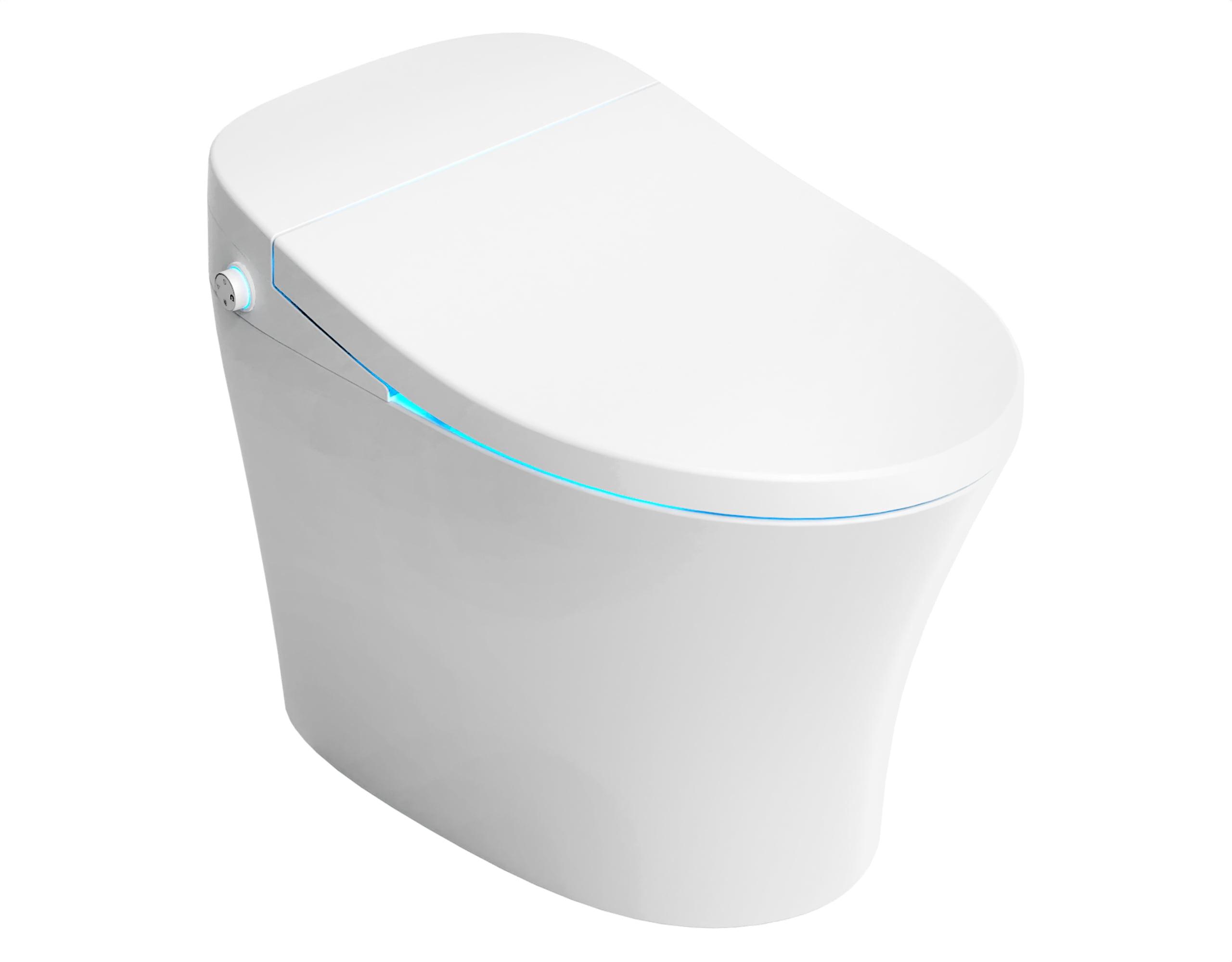 White Elongated Free Standing Smart Toilet with Bidet