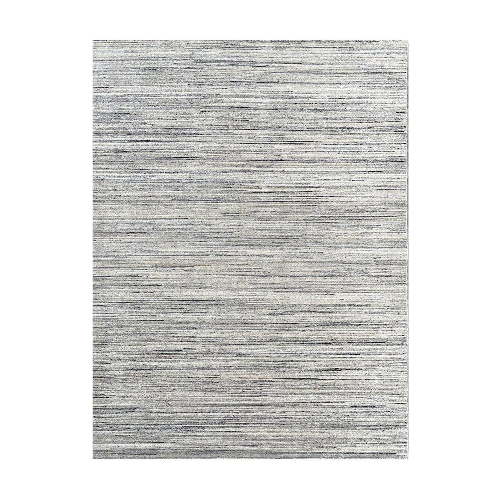 EORC Natural IVORY Hand-Knotted Wool Modern Lori Baft  Design Solid Color Rug