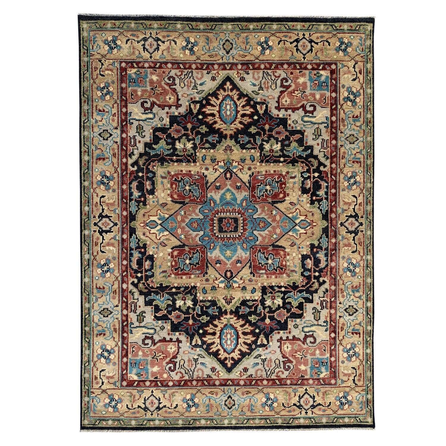 Hand Knotted Wool Geometric Rug