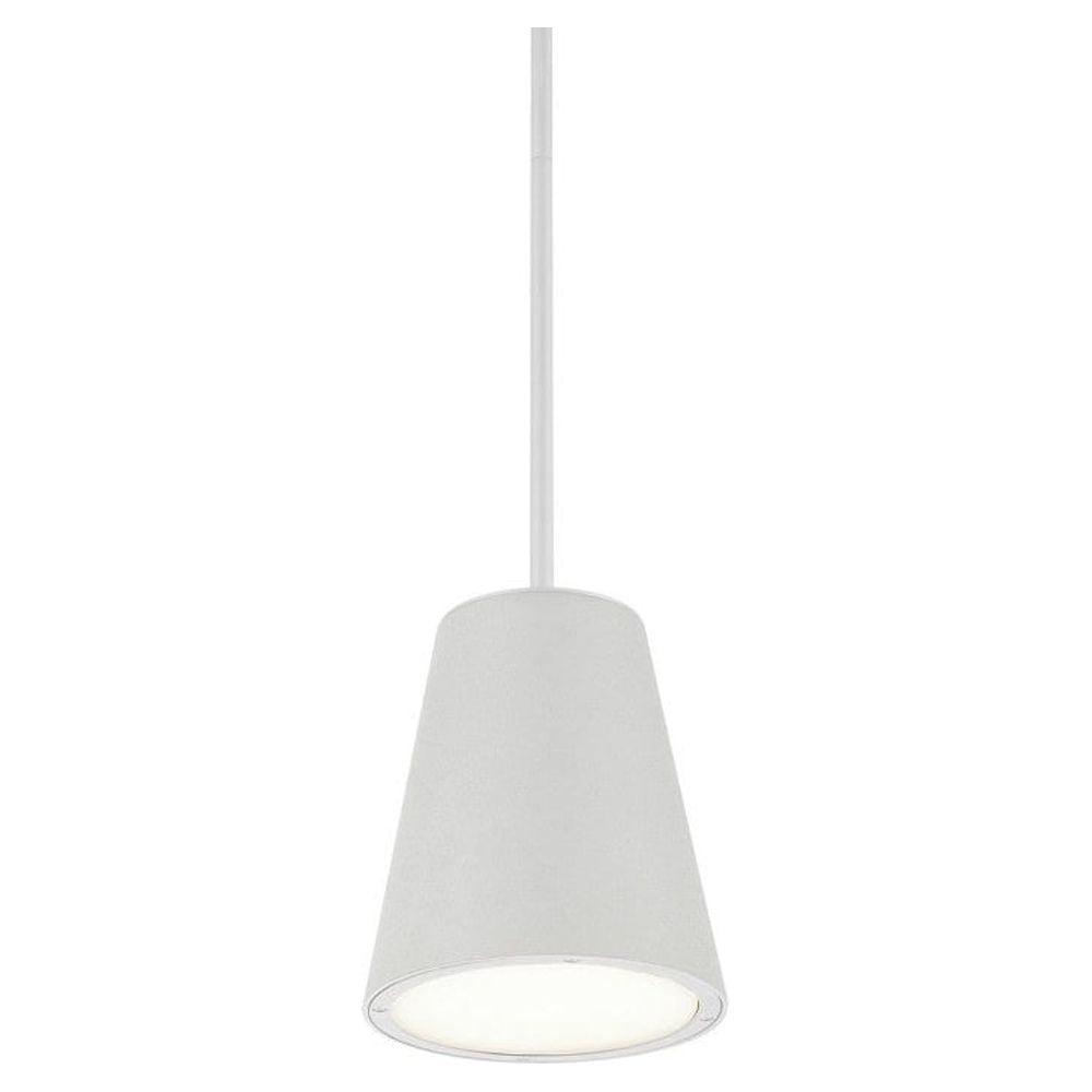 Hartford Minimal 8" White LED Outdoor Pendant Light