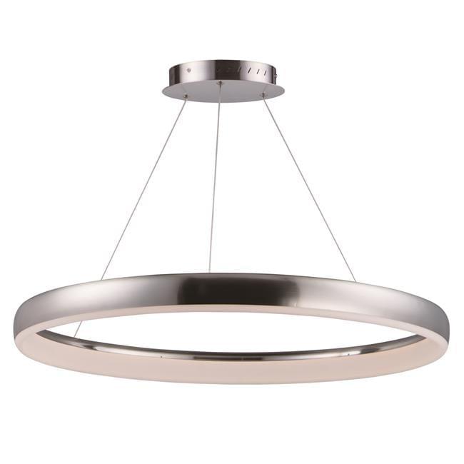 Satin Nickel Innertube 31.5" LED Pendant with Acrylic Shade