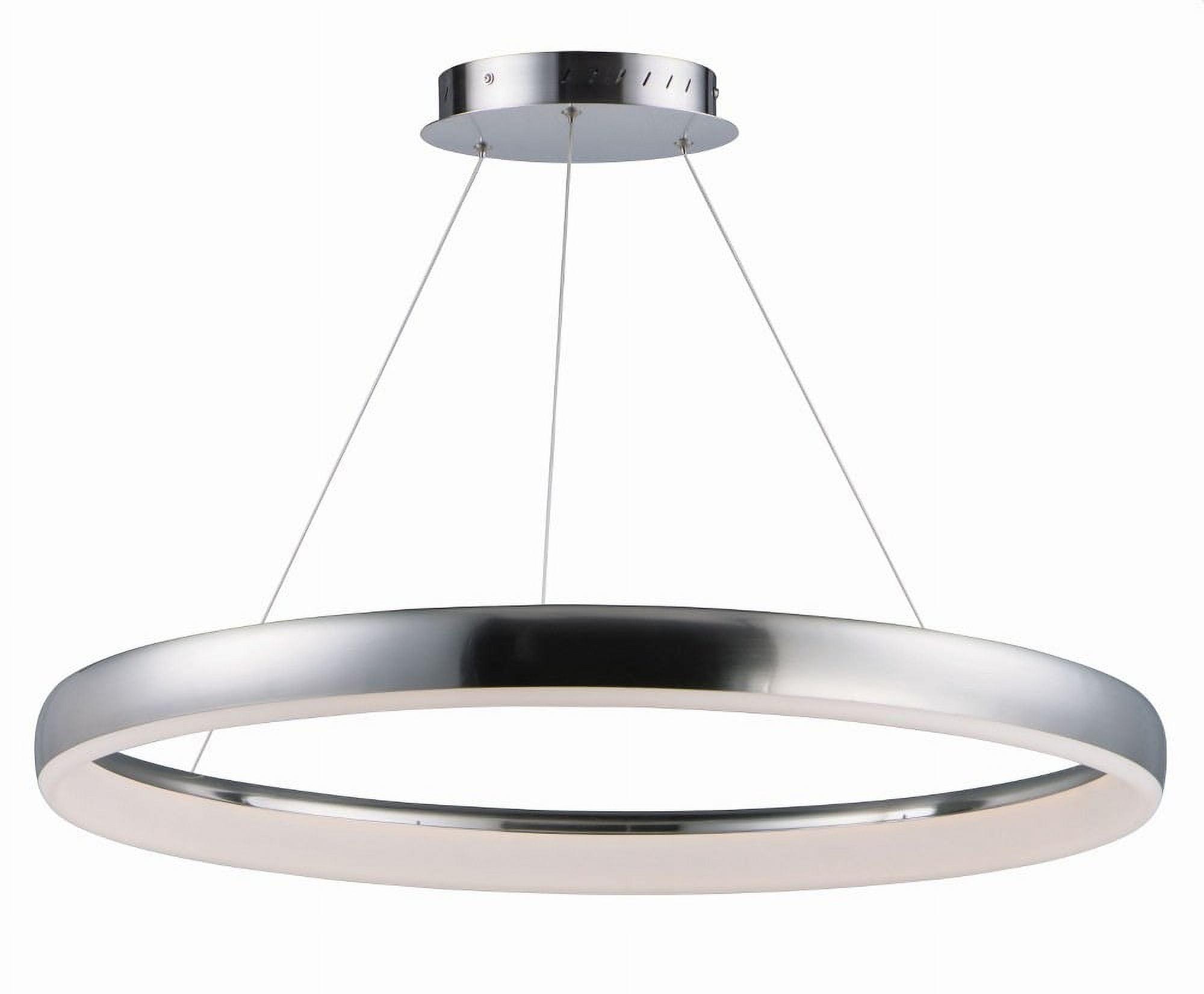 Satin Nickel Innertube 31.5" LED Pendant with Acrylic Shade