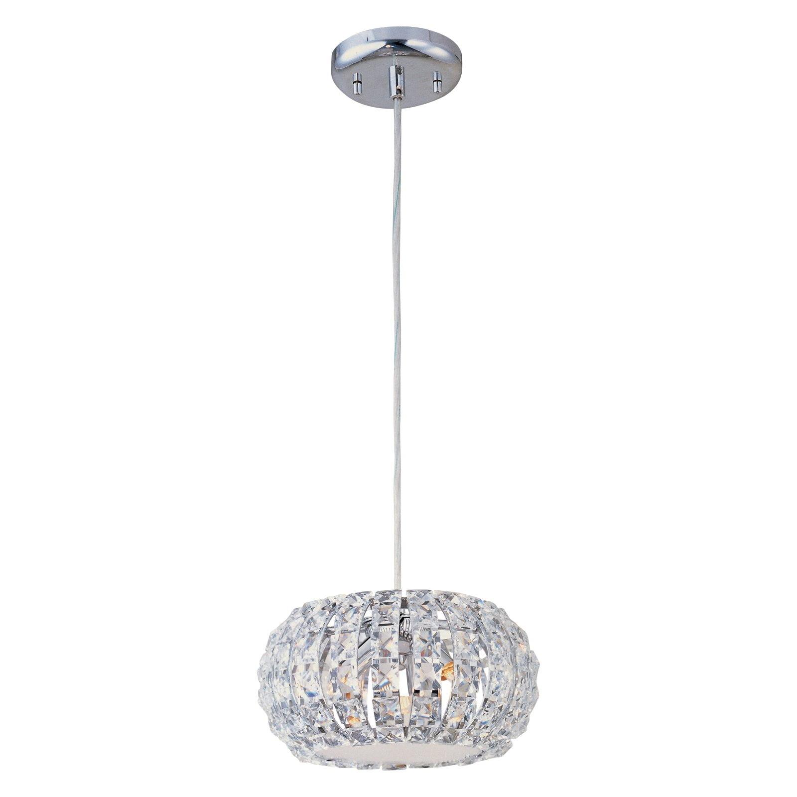 Mini Crystal Globe Vanity Pendant in Polished Chrome