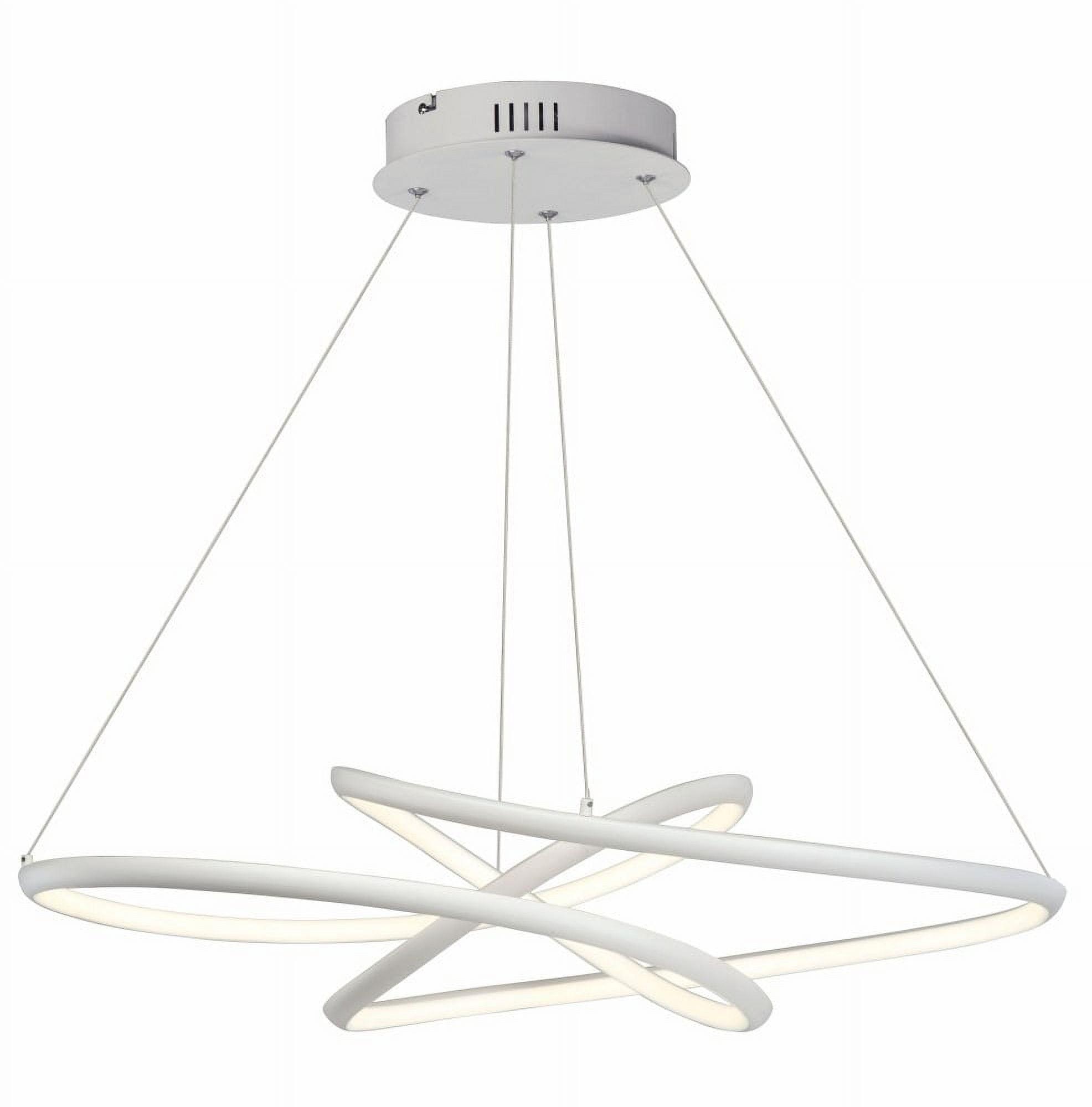 Twisted Matte White Aluminum LED Pendant for Indoor/Outdoor