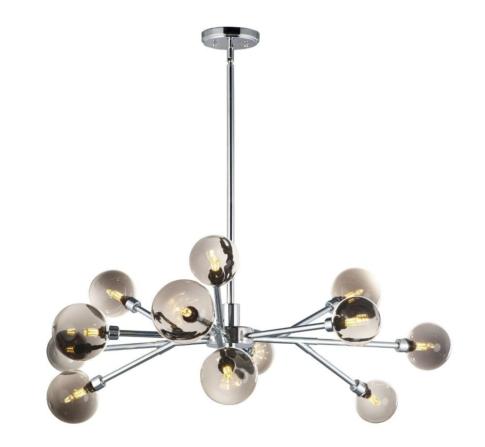 ET2 Lighting Asteroid 12 - Light Chandelier in  Polished Chrome