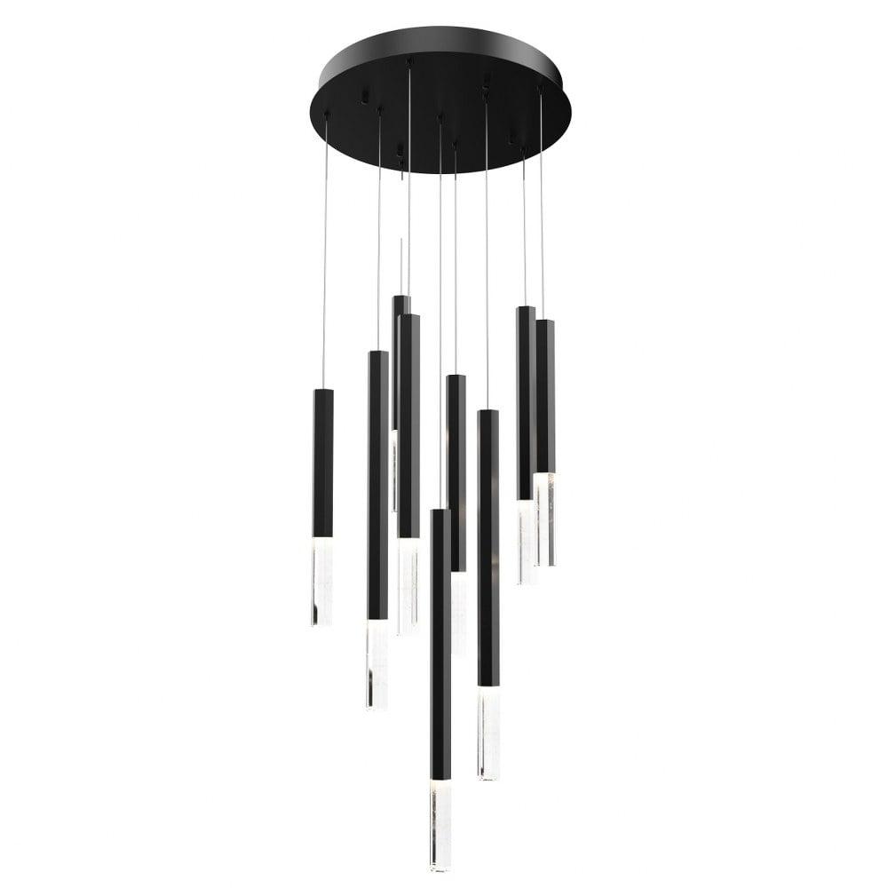 ET2 Lighting - Diaphane - 32.5 Inch 45W 9 LED Pendant-Black Finish - ET2