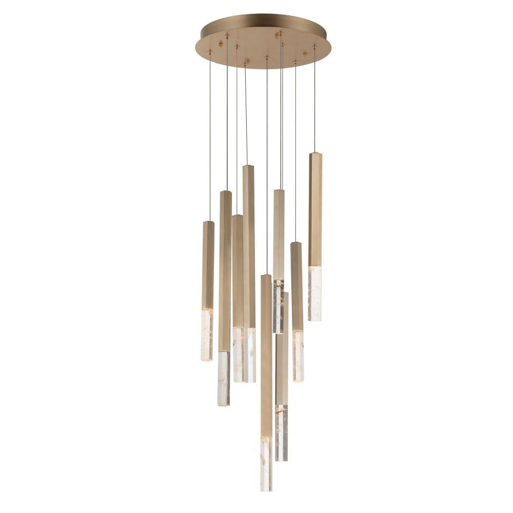 ET2 Lighting - Diaphane - 32.5 Inch 45W 9 LED Pendant-Gold Finish - ET2 Lighting