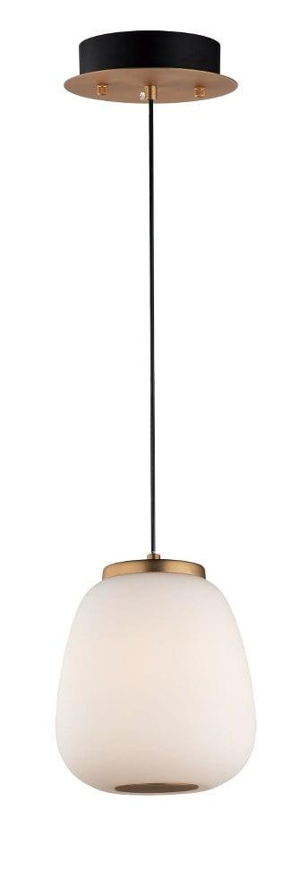 ET2 Lighting E25063-92BKGLD 8.75 in. Soji LED 2-Light Pendant - Black & Gold