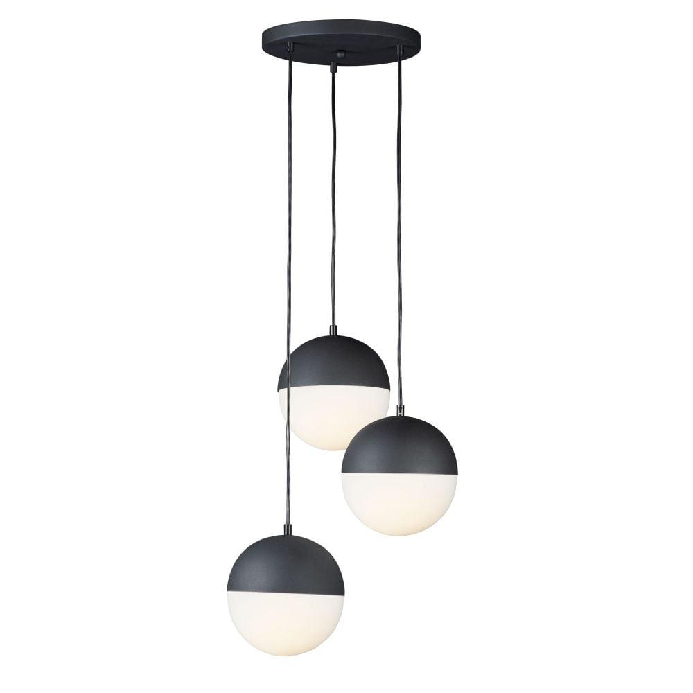 ET2 Lighting Half Moon 3 - Light Pendant in  Black