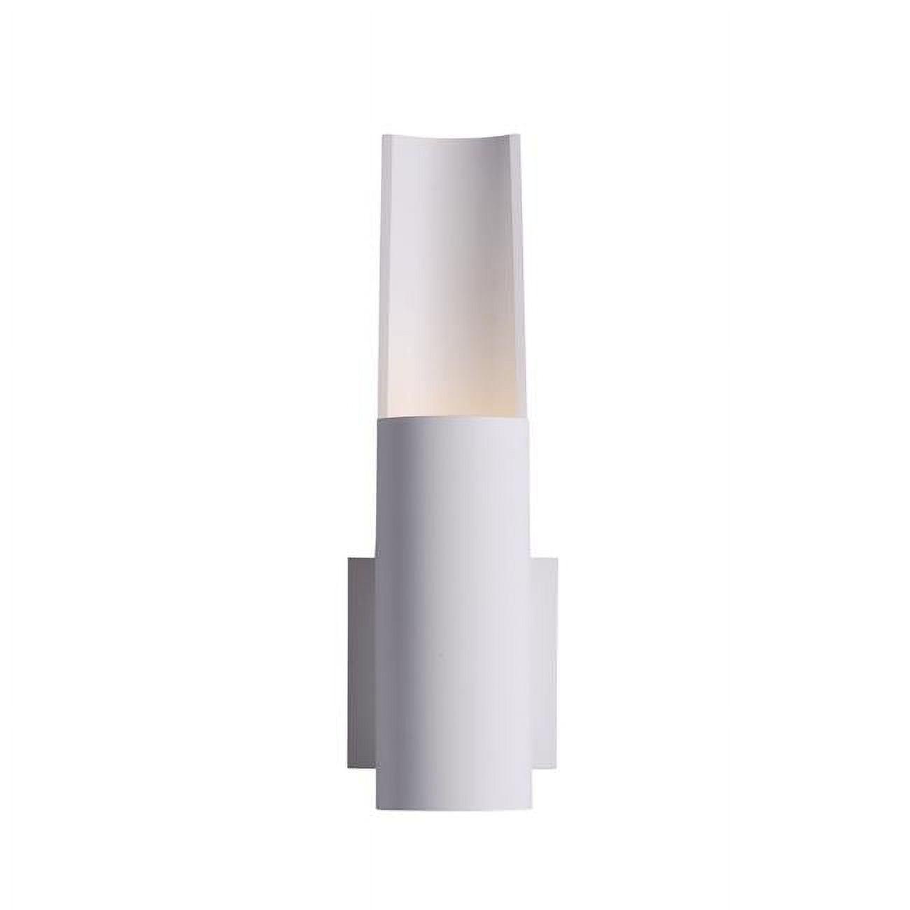 White Aluminum LED Outdoor Wall Sconce with Dimmable Light