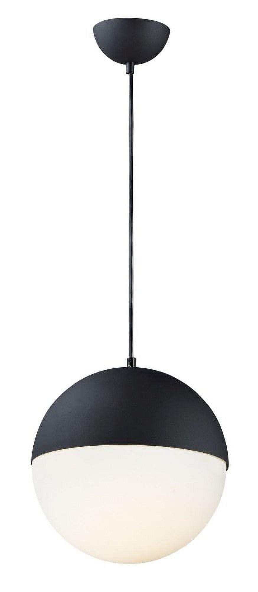 Hastings Single Light Glass Steel Dimmable Pendant