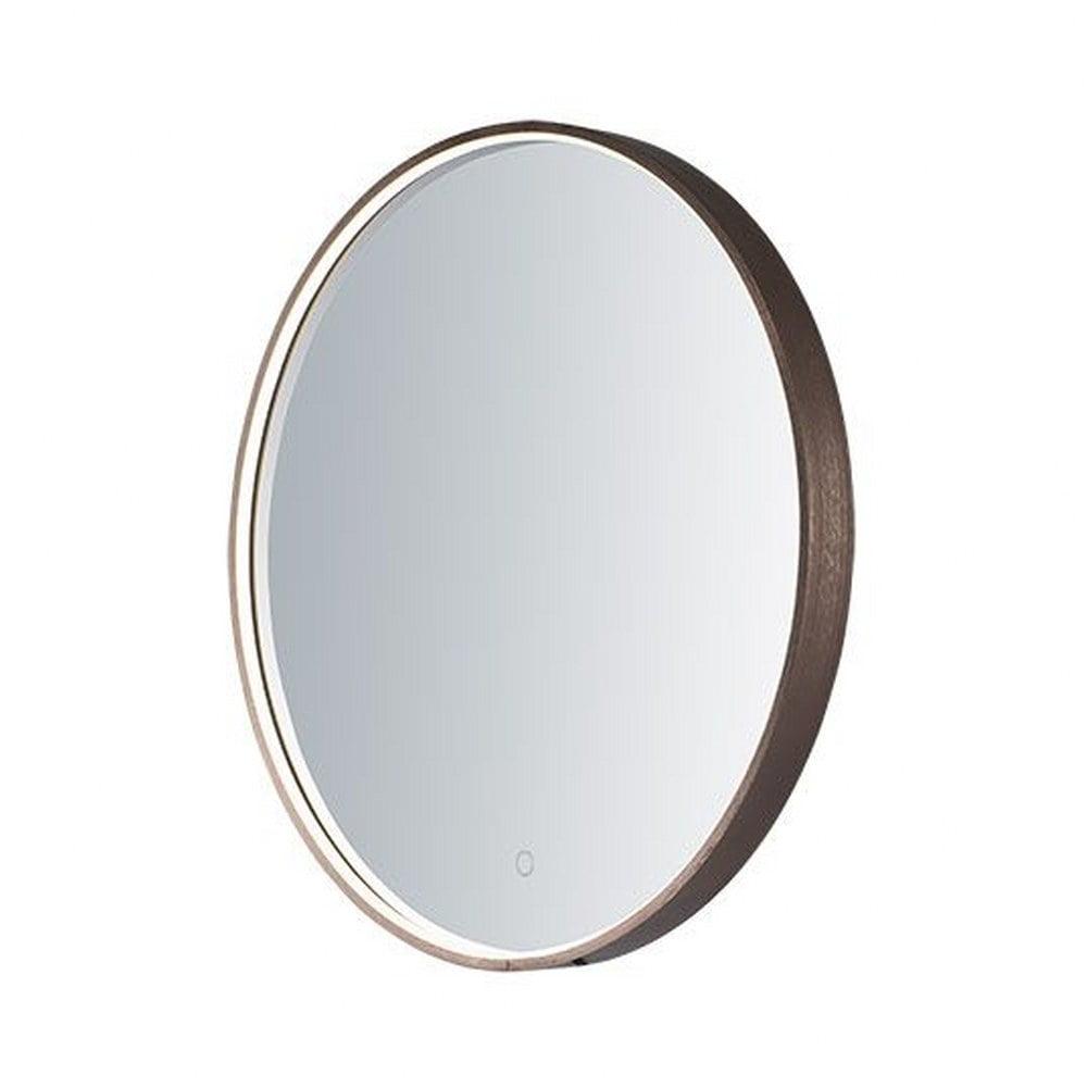 27.5" Round Anodized Bronze LED Vanity Mirror