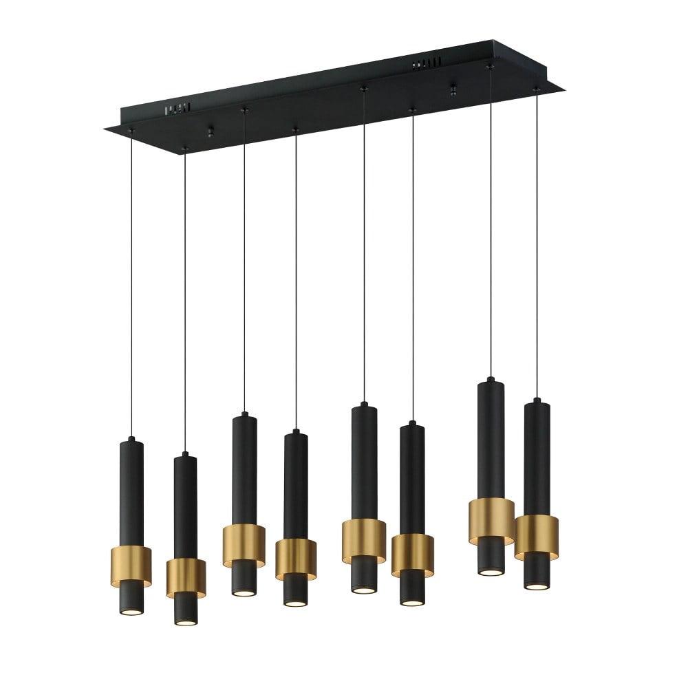 ET2 Lighting Reveal 8 - Light Island Pendant Light in  Black/Gold