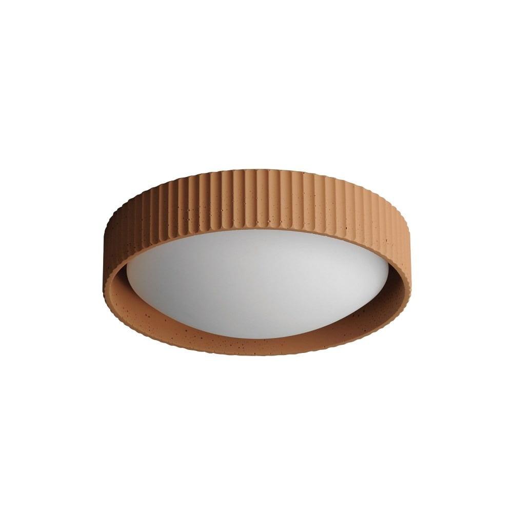 Terra Cotta LED Flush Mount with Glass Shade